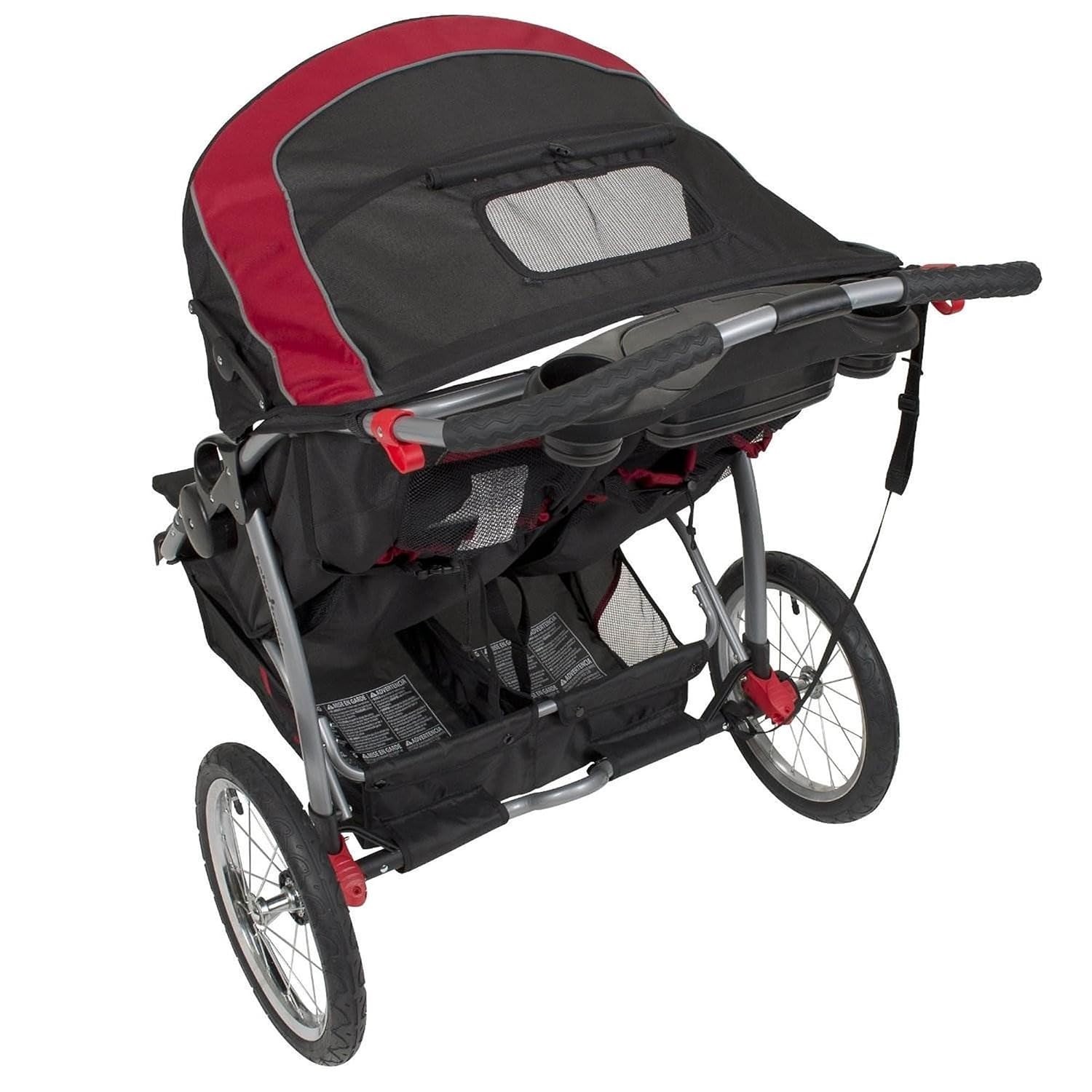 Sturdy Jogging Stroller for Two Children Lightweight with Easy Access Storage