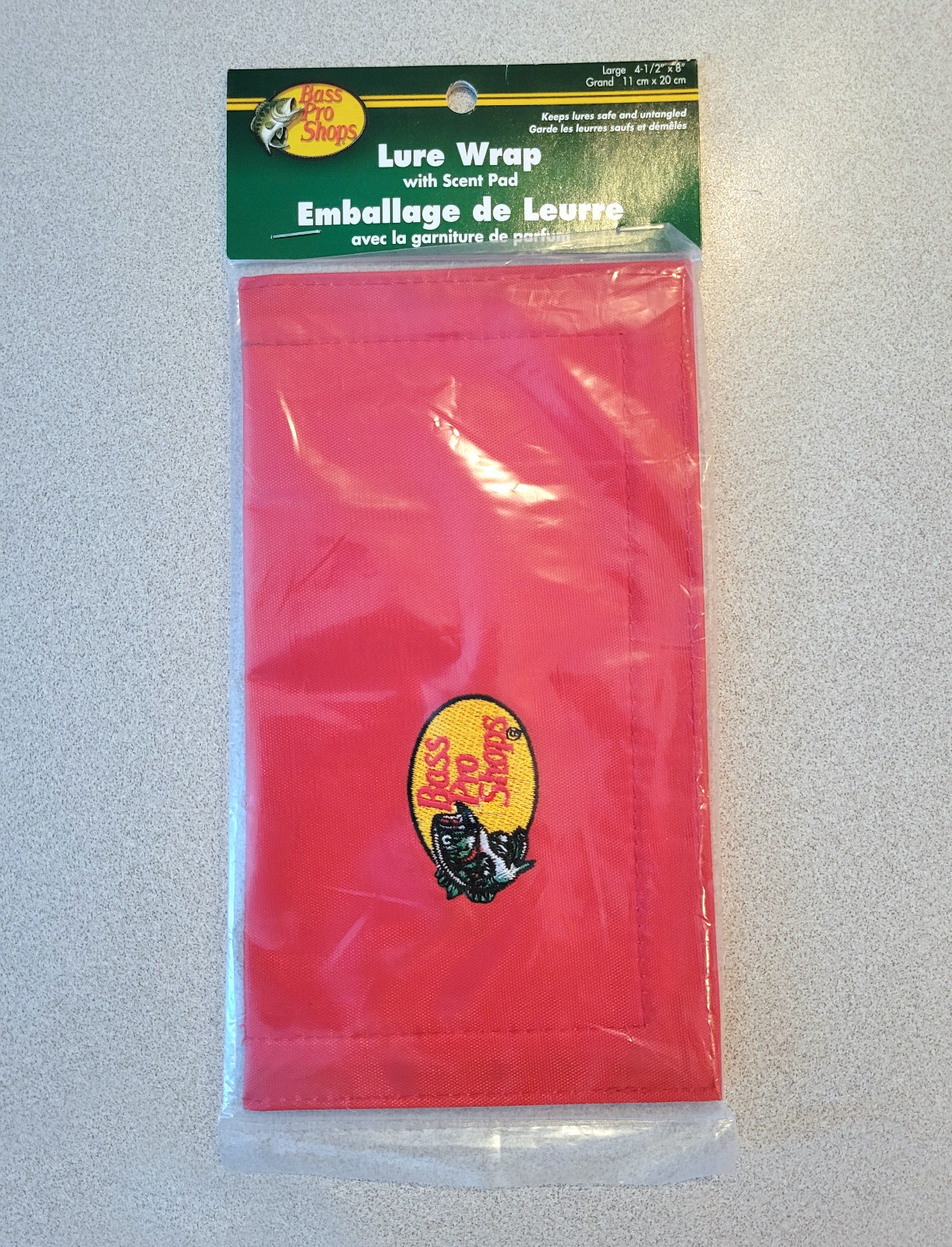 Bass Pro Shops LURE WRAP with Scent Pad - LARGE RED New