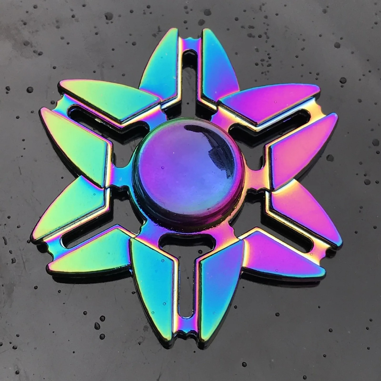 Rainbow Metal Fidget Spinner High Speed Finger Toy Stress Anxiety Relief