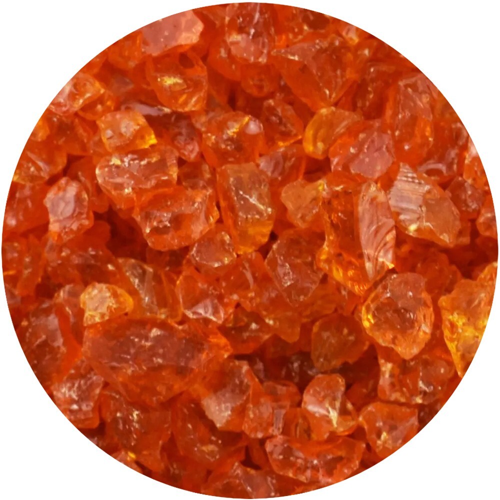 Youghiogheny Frit Orange Coarse Transparent 4oz. 96 COE