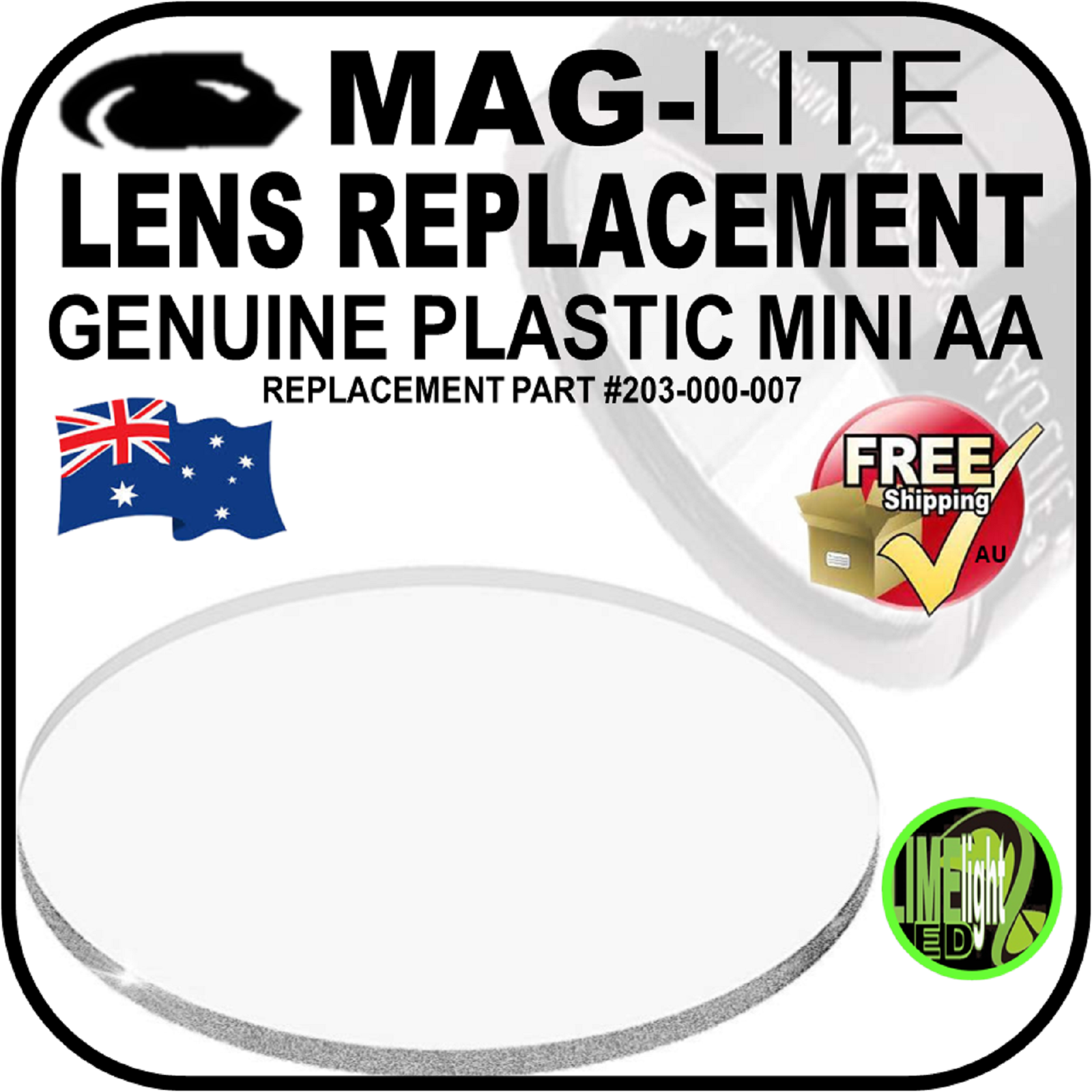 MAGLITE UPGRADE LENS REPLACEMENT AA/ML50L/C/D/DL/MagCharger FLASHLIGHT TORCH AU