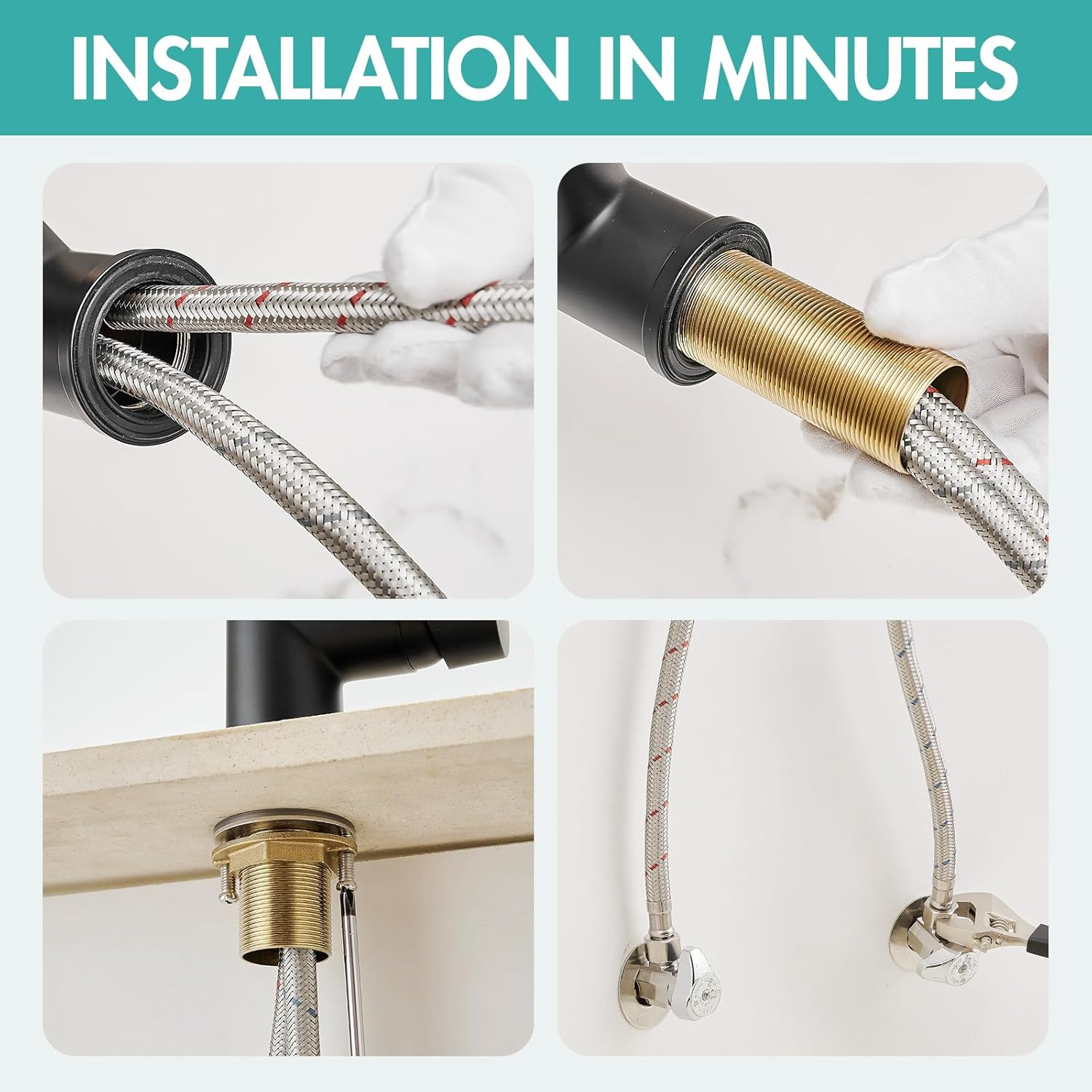 Kitchen Faucet,Kitchen Faucets with Pull down Sprayer Commercial Style Single H