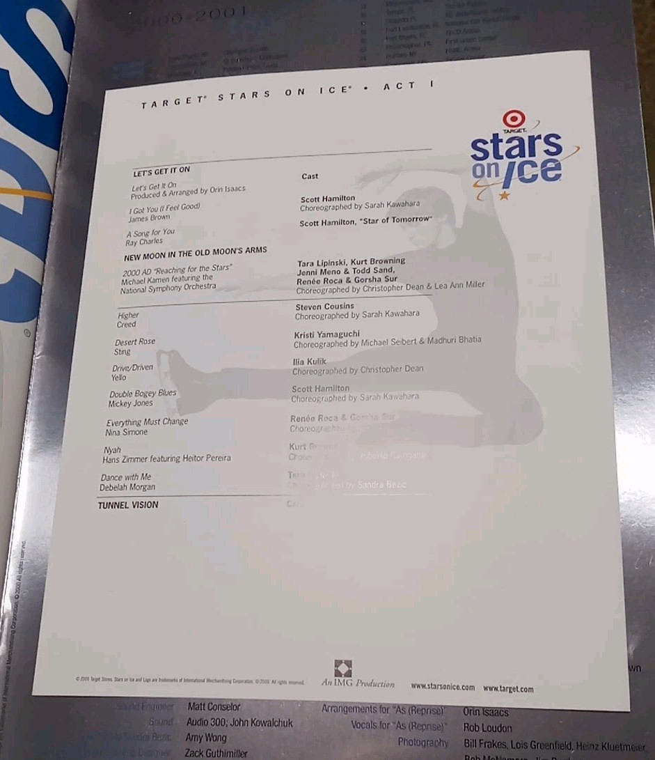 Scott Hamilton Commemorative Issue Program Stars On Ice 2000 – 2001