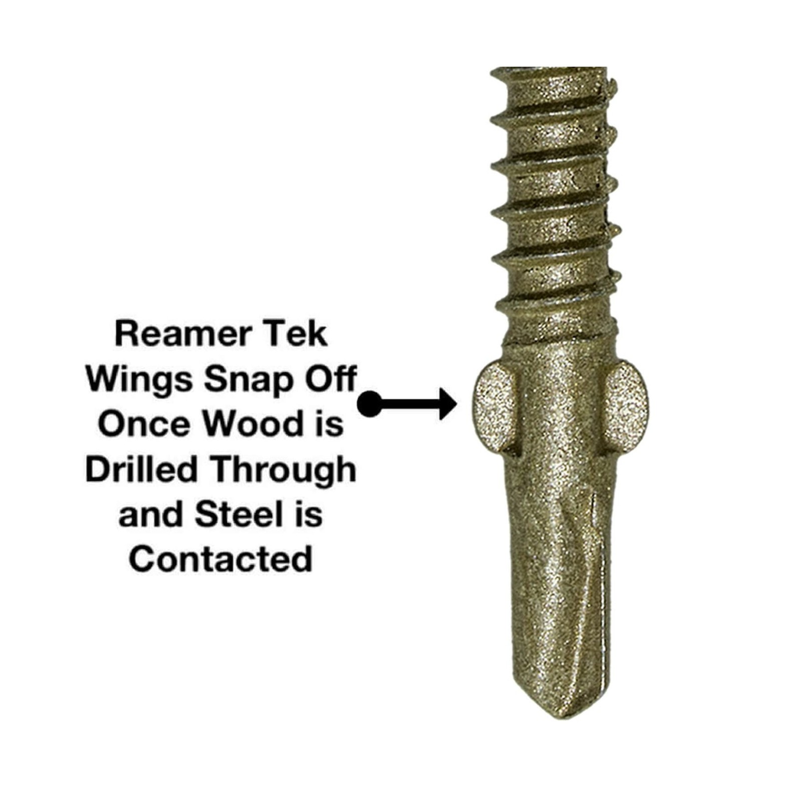 14x2-3/4 Reamer Tek Torx/Star Head Self-Drilling Wood to Metal Screws - for F...