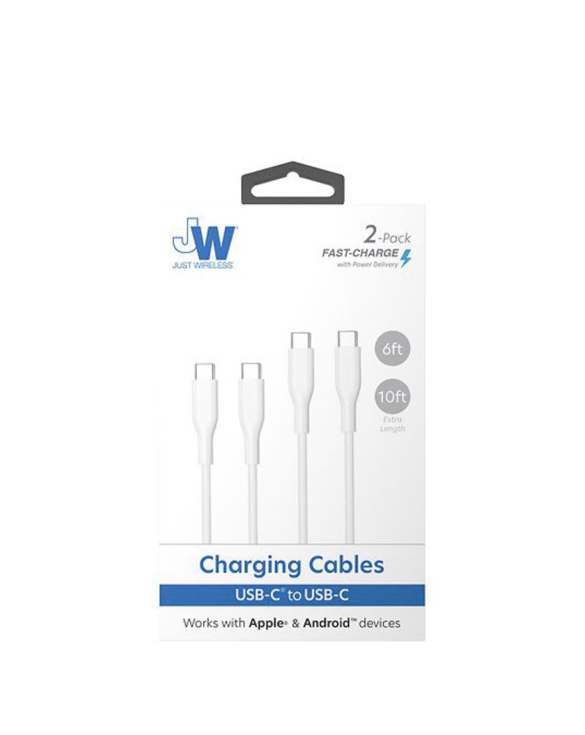 Just Wireless USB-C To USB-C 6 Ft & 10ft