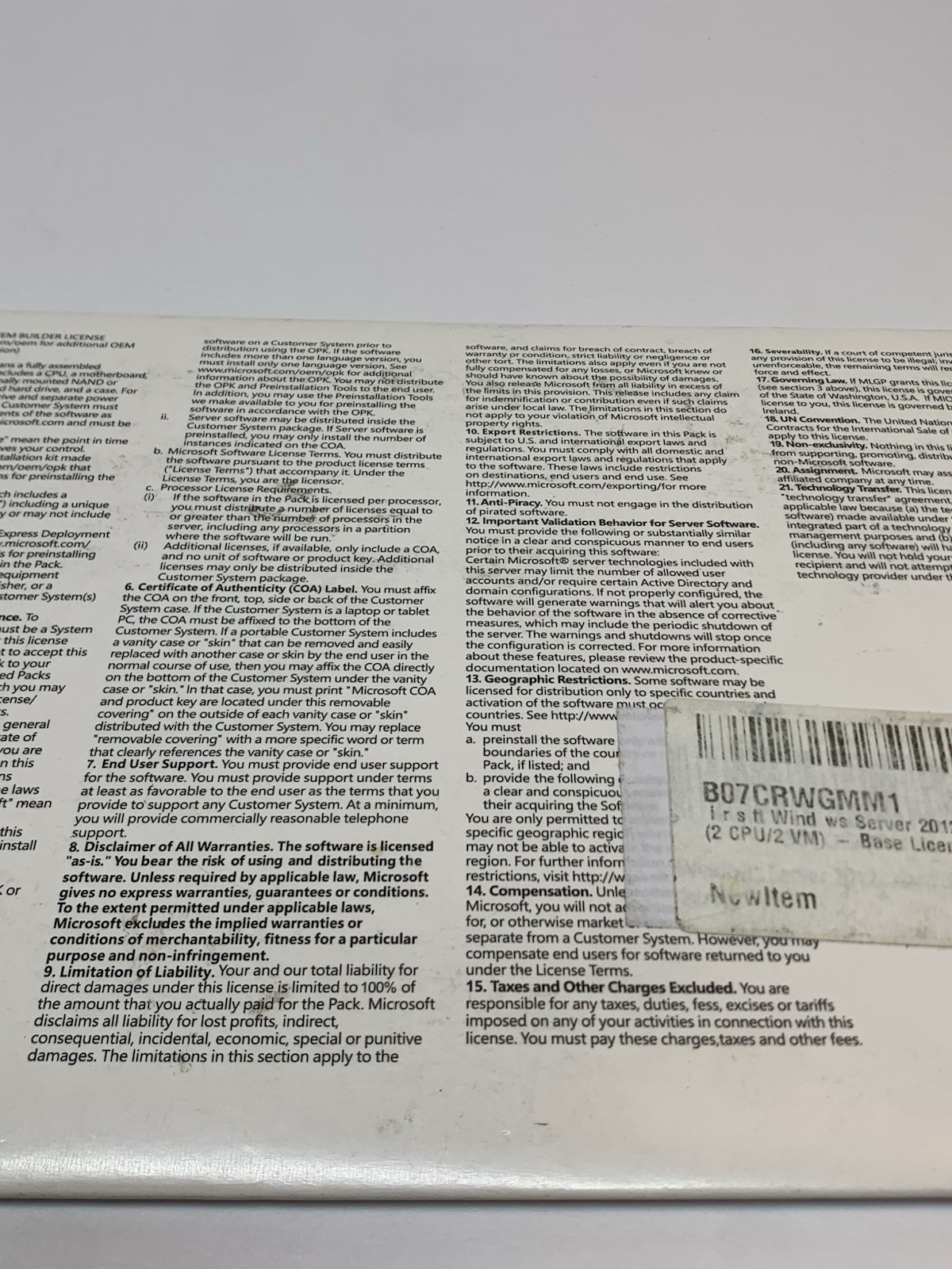 Microsoft Windows Svr Std 2012 R2 x64 English 1pk ~ New & Sealed