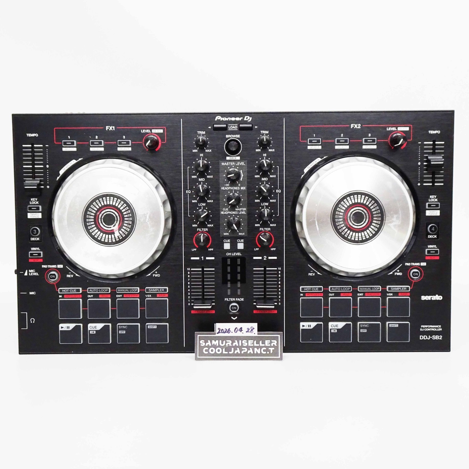 Pioneer DJ DDJ-SB2 Black DJ Controller 2-Channel Serato DJ Pro DDJSB2 Japan Used
