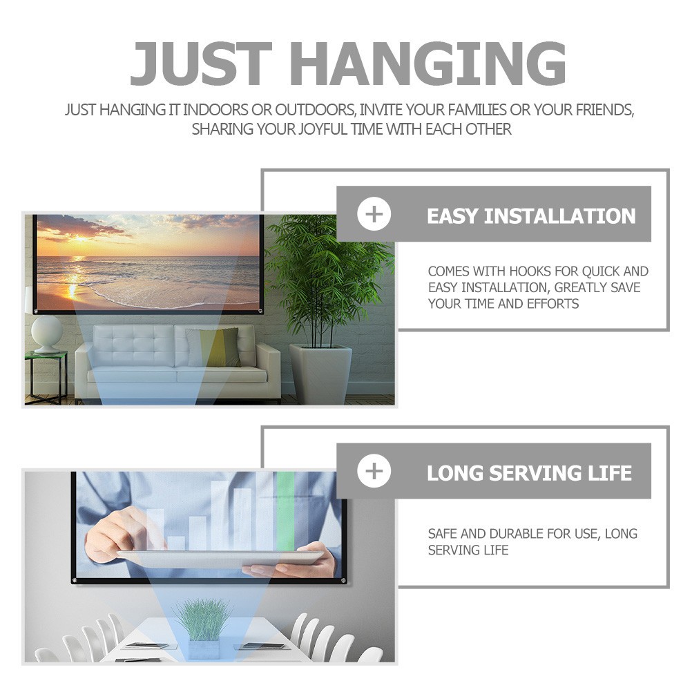 Roll up Projector Screen Portable Folding Outdoor Screens Foldable