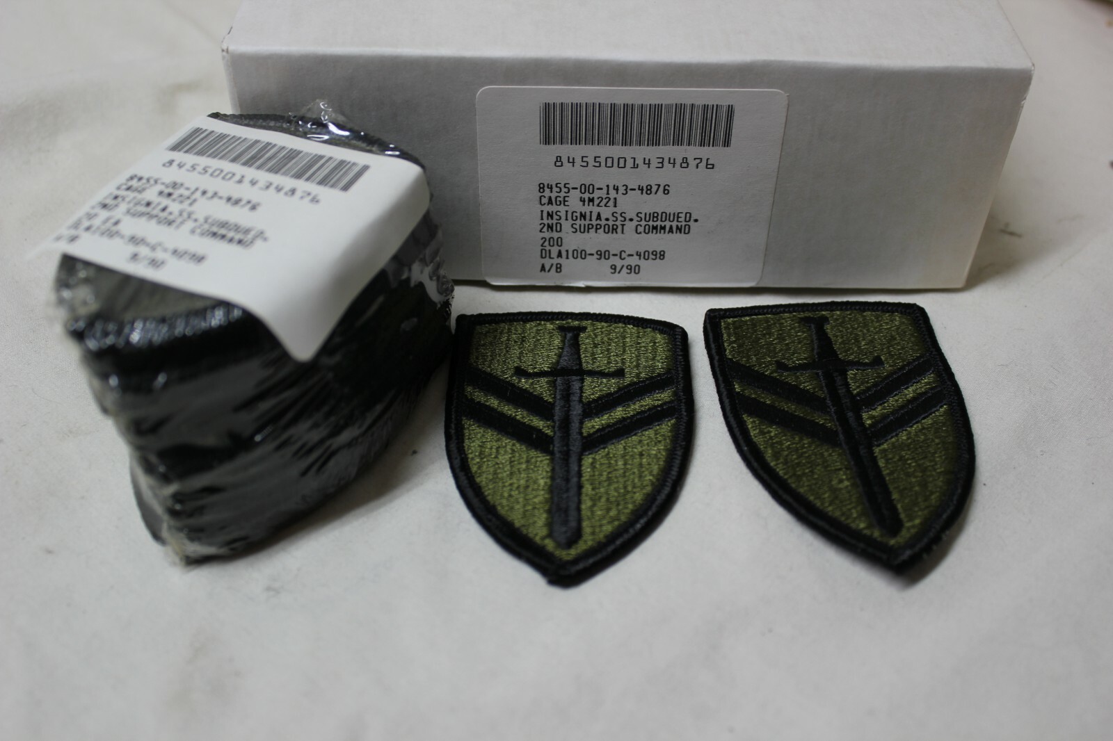 US Military Issue Patch ARMY Insignia 2nd Support Command  2 Patches  P