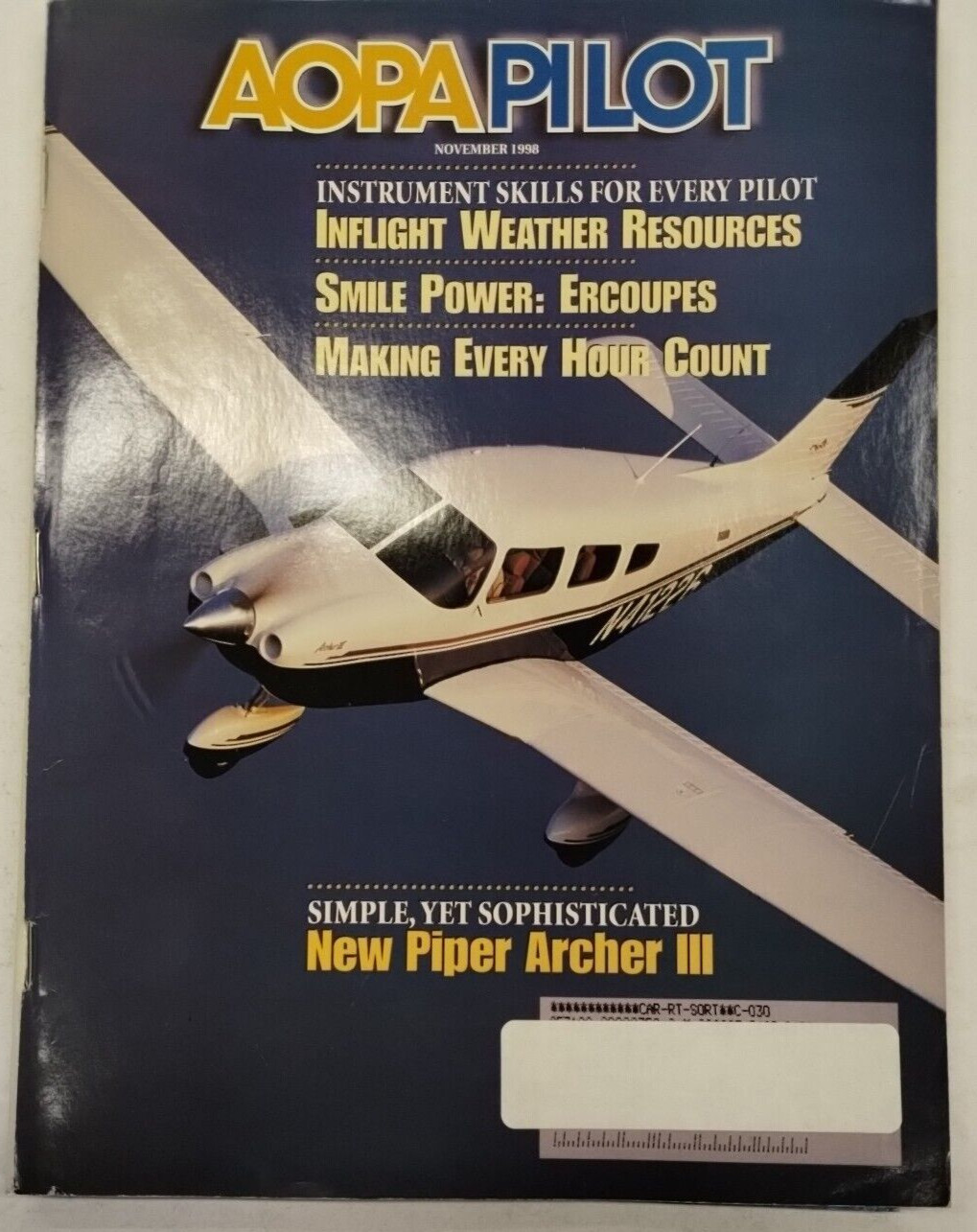 AOPAPILOT Magazine November 1998/Volume 41/Number 11-Original