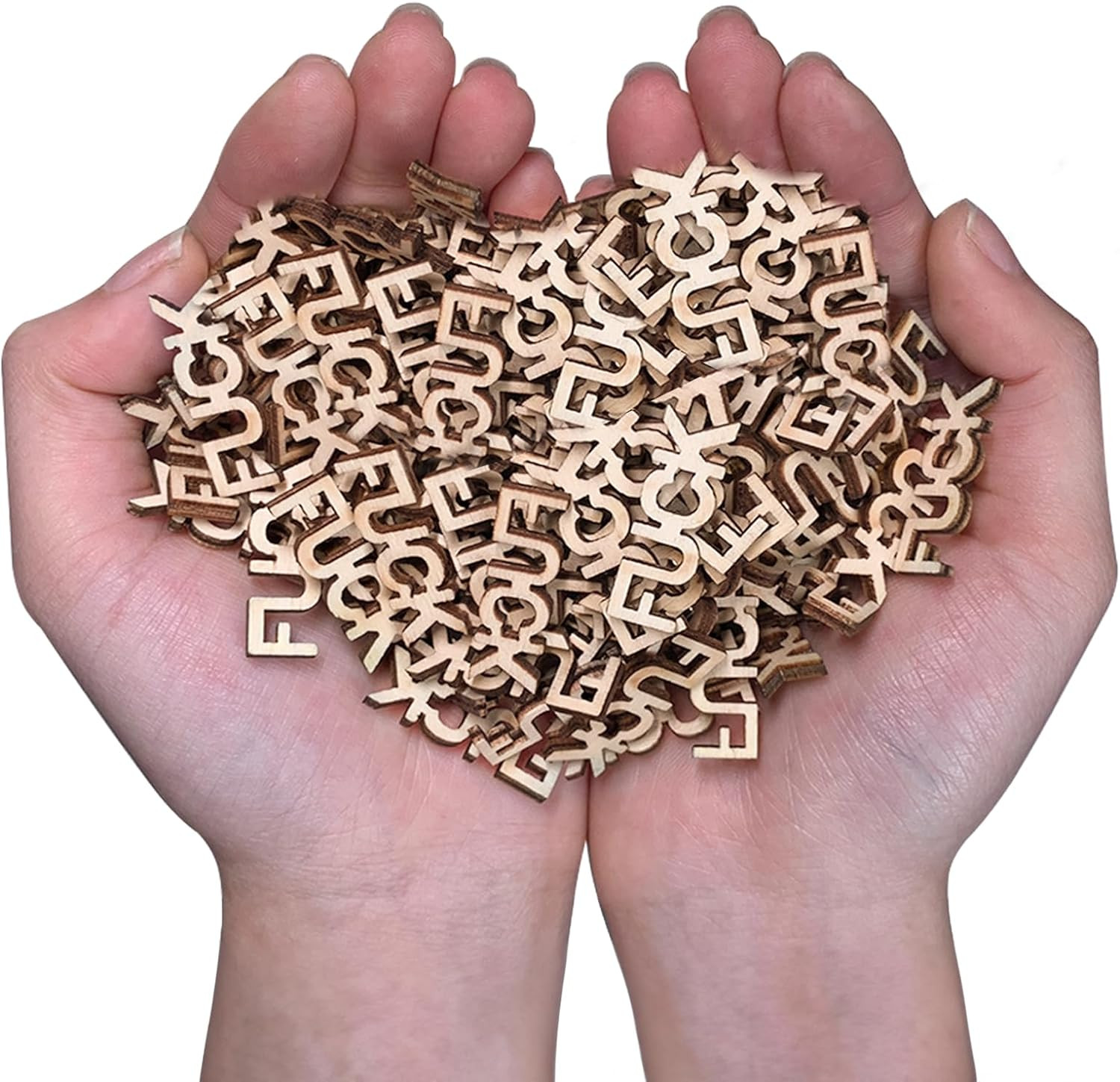 300Pcs Wooden Fucks | Bag of F*CKS, Jar of F Gift with No F*CKS to Give - Stress