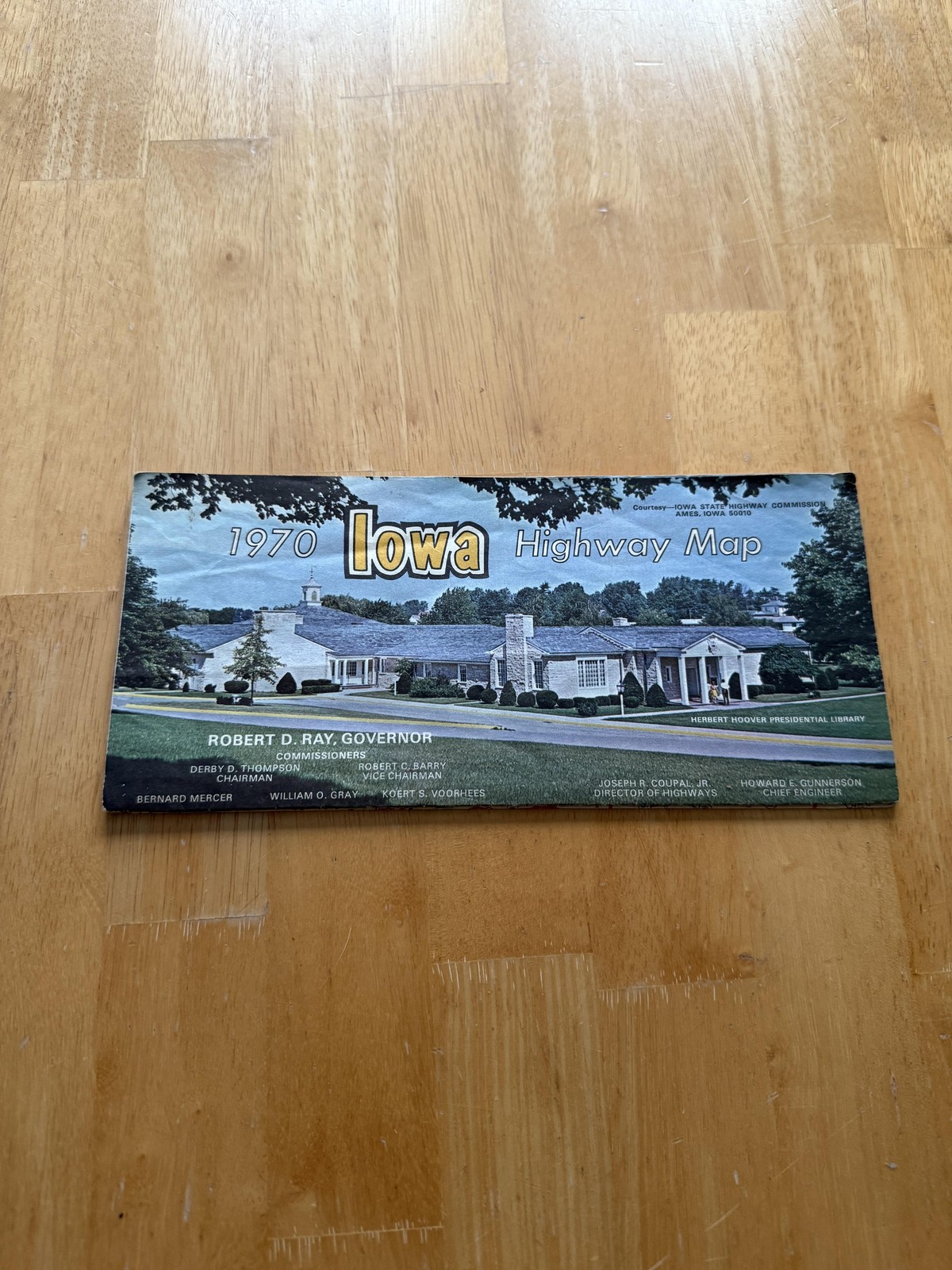 Vintage 1970 Iowa Official State Highway Road Map Travel Guide Folded Brochure