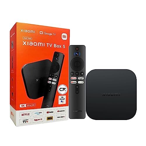 Xiaomi TV Box S (2nd Gen) 4K Ultra HD Streaming Media Player, Google TV Box with