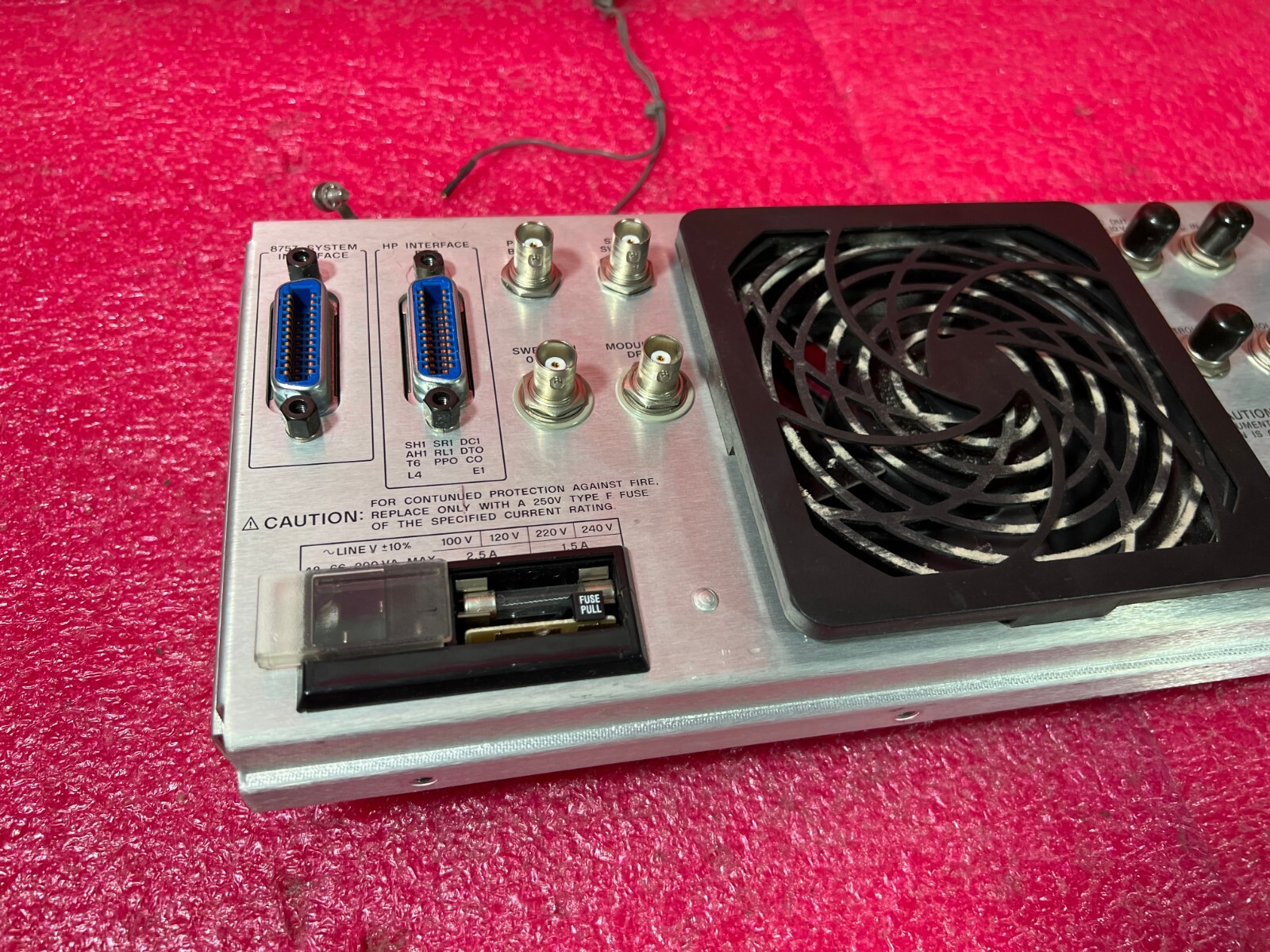 Agilent HP 8757D Scalar Network Analyzer Back Panel