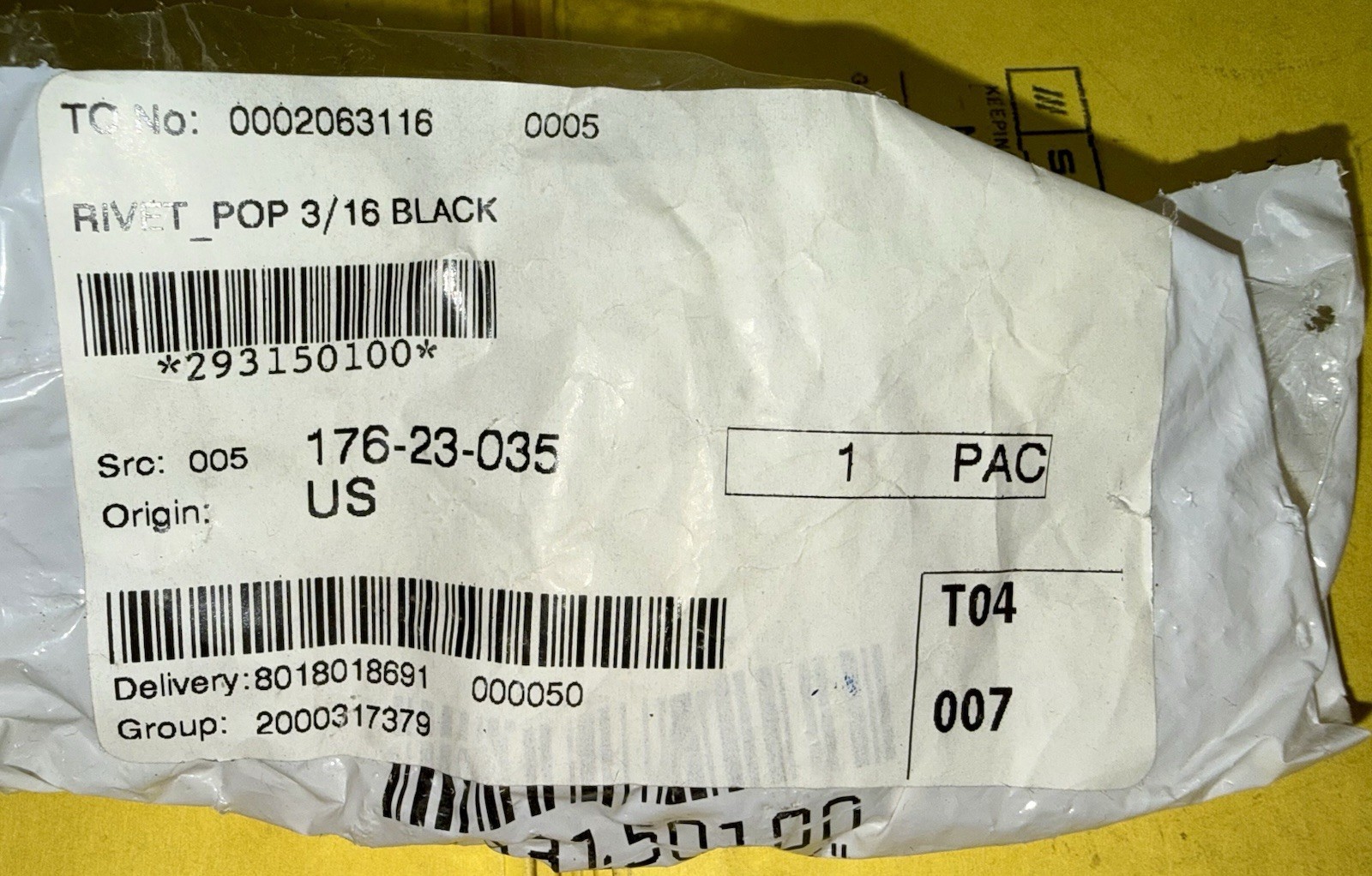 BRP OEM SkiDoo/CanAm SXS 3/6" pop rivet 293150100/293150306 (pk 5) new