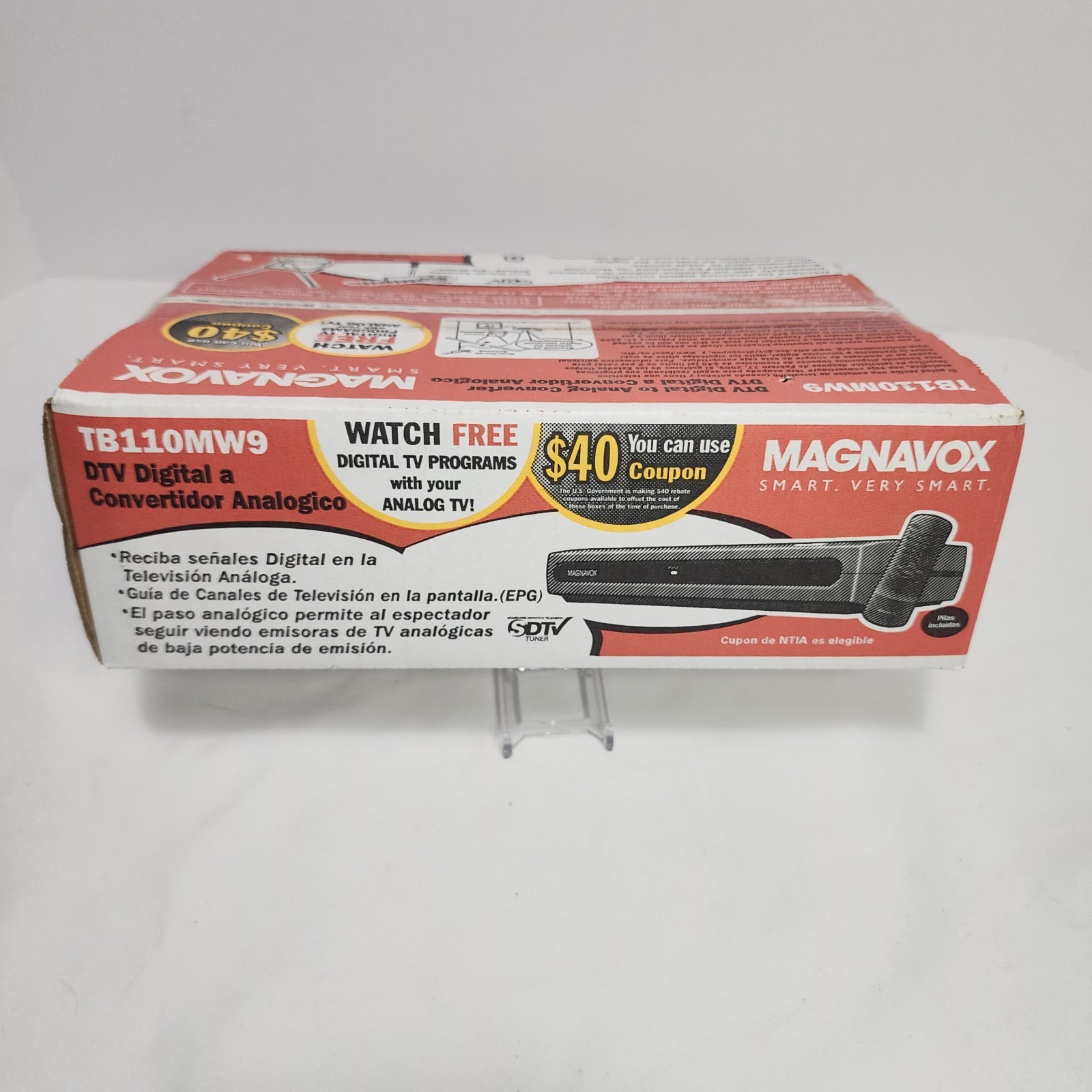 Magnavox DTV Digital to Analog TV Converter Box w/Remote TB110MW9 - SEALED NEW!