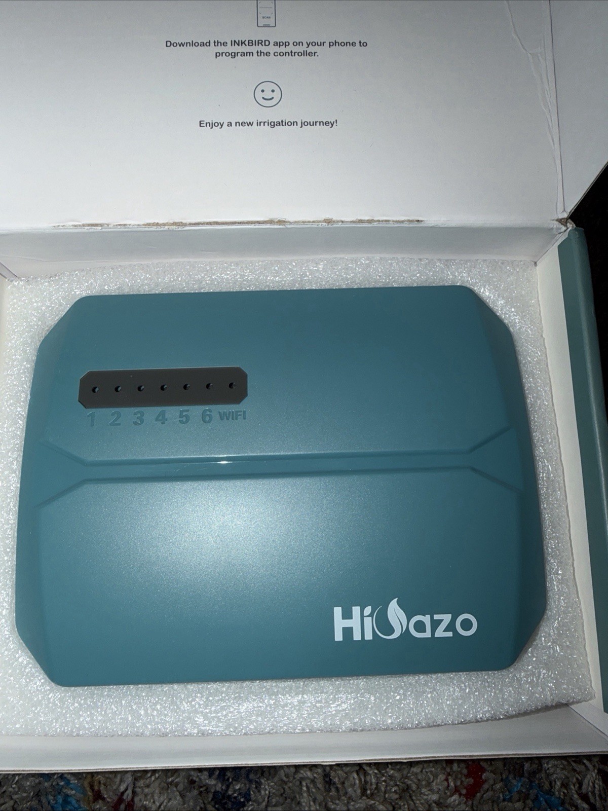 HiOazo Smart Sprinkler Controller 6 Zone WiFi Irrigation System HO-SC-6W Teal