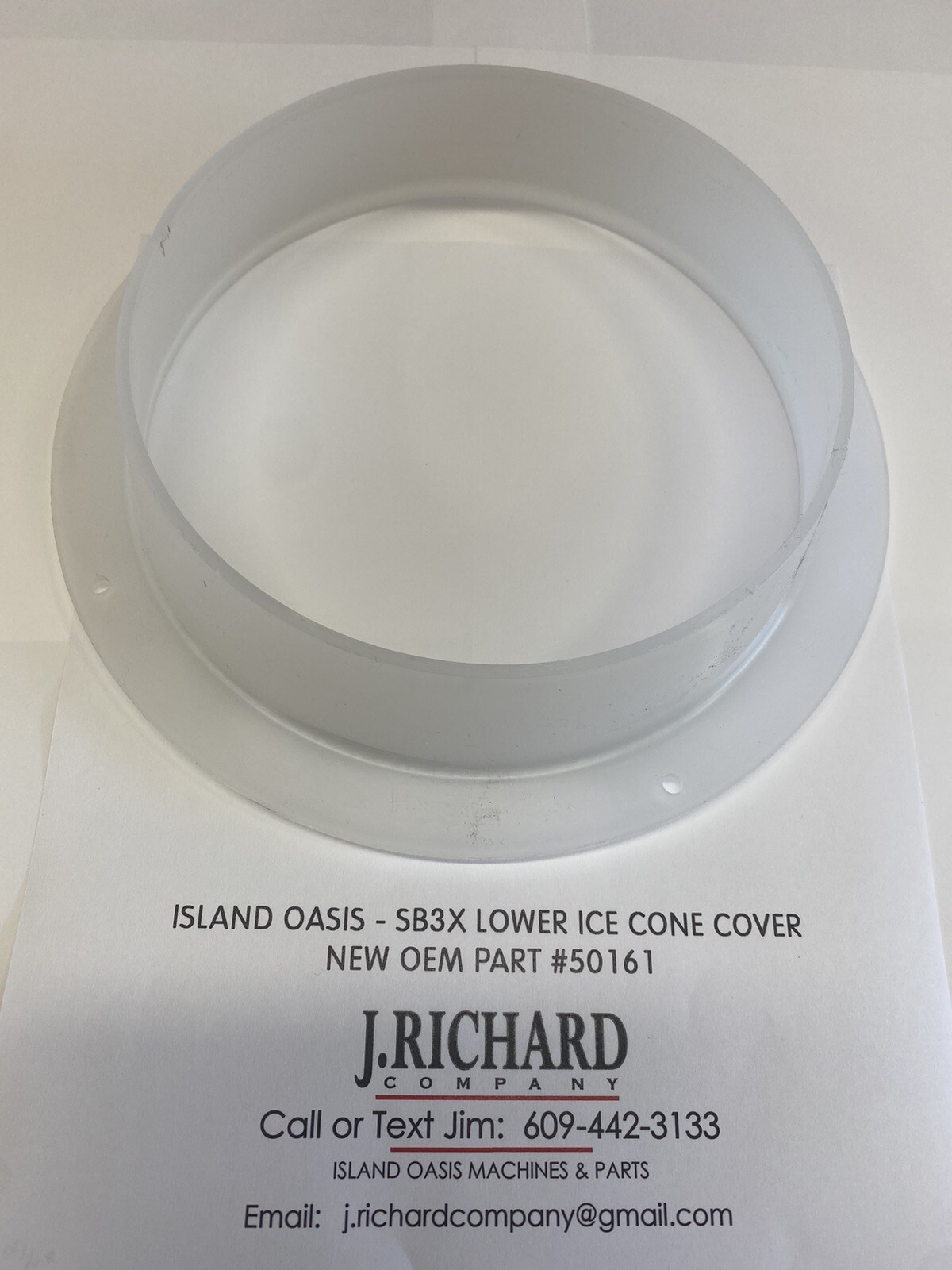 ISLAND OASIS SB3X MACHINE - LOWER ICE CONE COVER - NEW OEM PART #50161