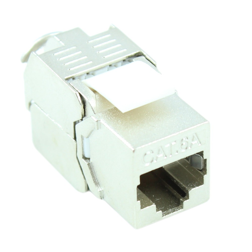 Keystone Jack INSERT/PUNCH-DOWN Type SHIELDED-Cat 6A RJ45 Networking Metal