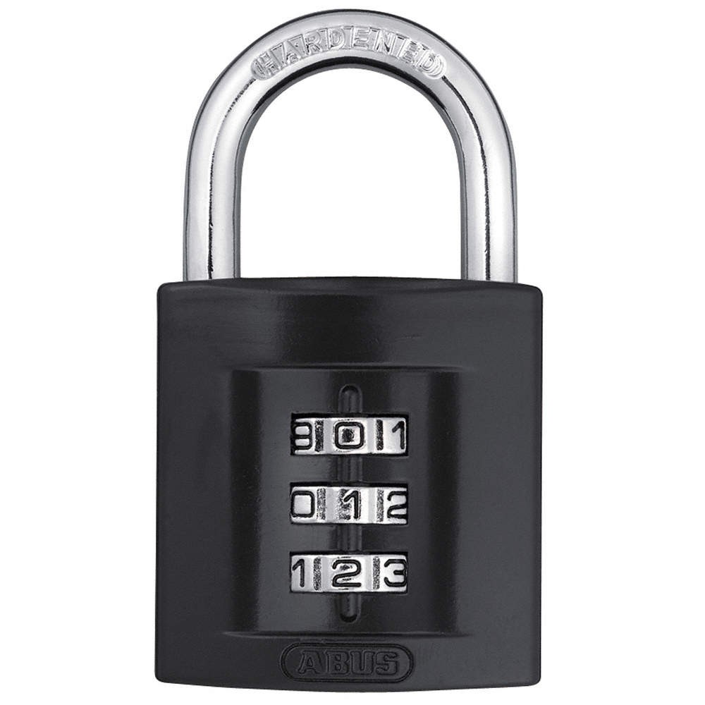 ABUS 158/40 Combination Padlock,2 3/16in,Rectgle,Blk 6WNZ2