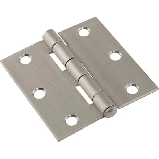 Hillman 3" Stainless Square Corner Residential Door Hinge w/Removable Pin