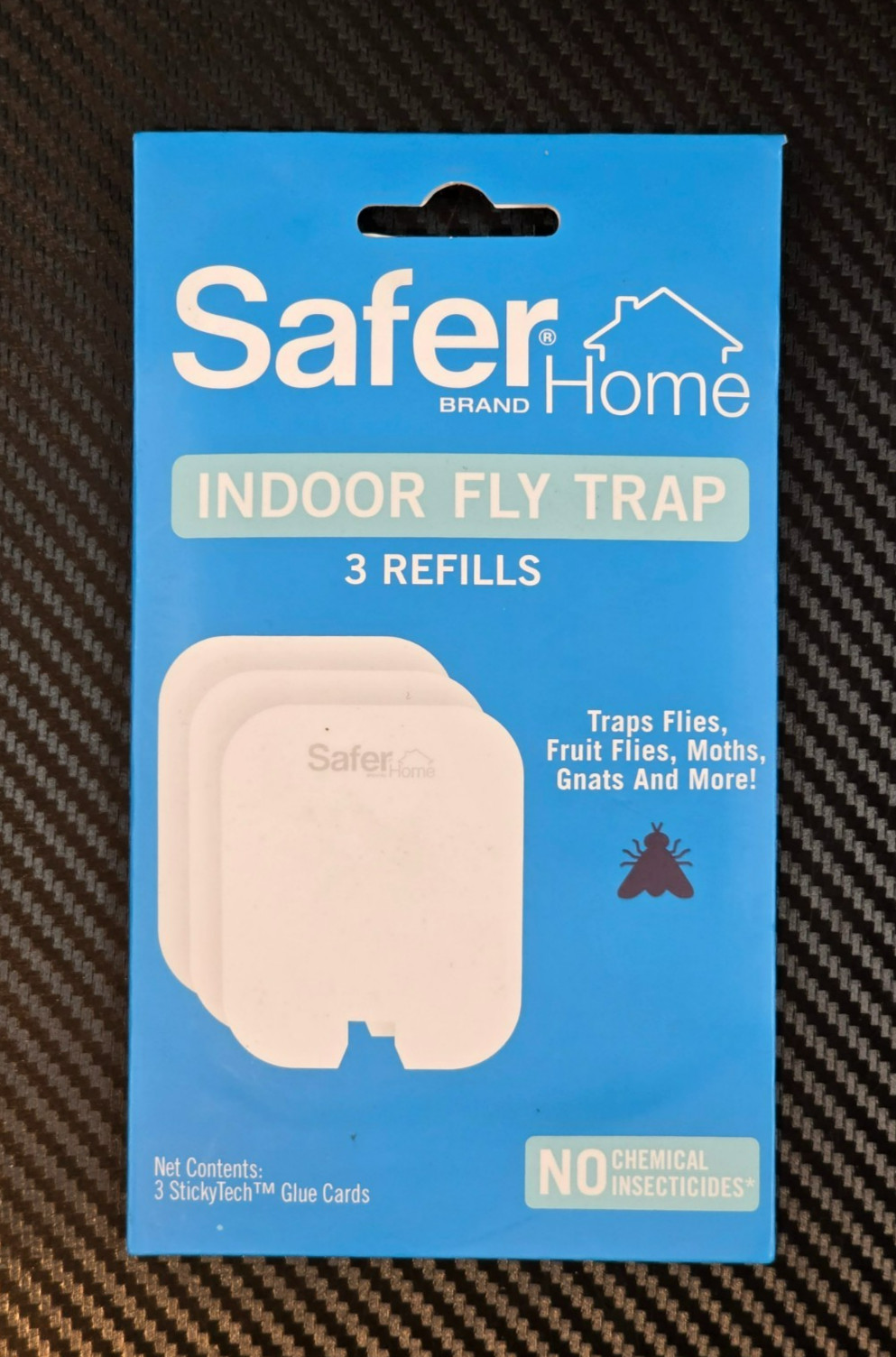 Safer Brand Indoor Fly Trap 3 Refills Glue Cards SH503, Traps Flies, Fruit Flies