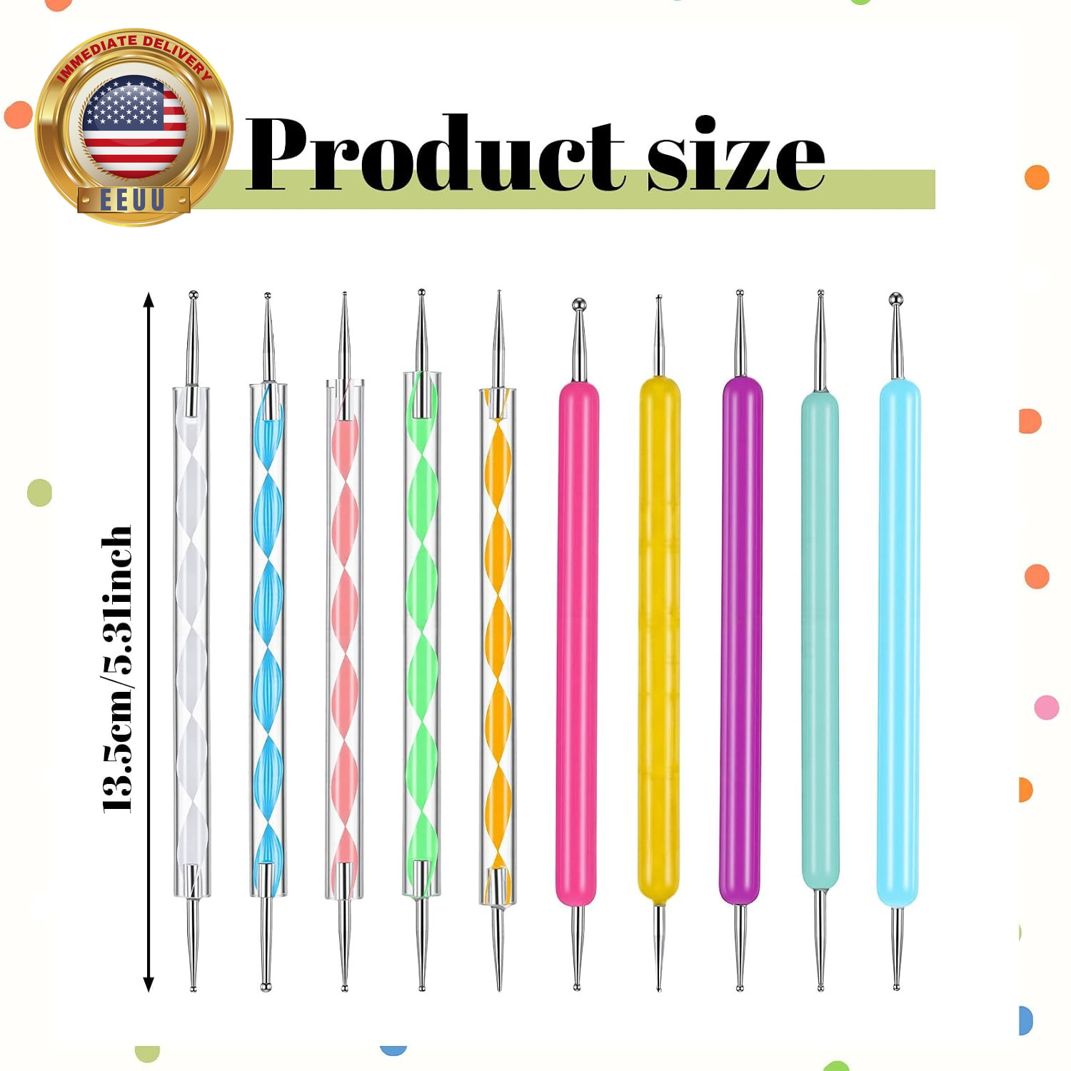 10Pcs Dotting Tools Set, Pattern Tracing Stylus Ball Embossing Stylus for Transf