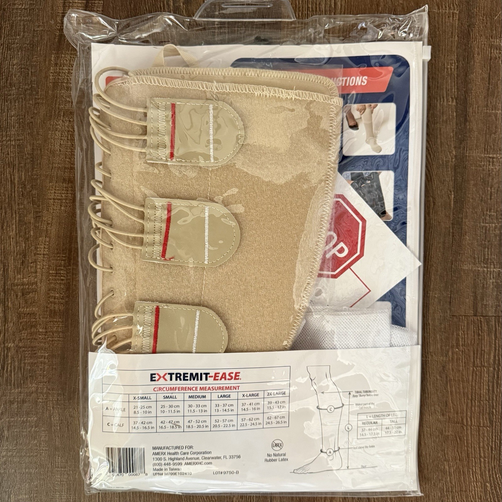EXTREMIT-EASE Compression 30-50 mmHg Lower Leg Wrap SMALL / REGULAR Length NEW