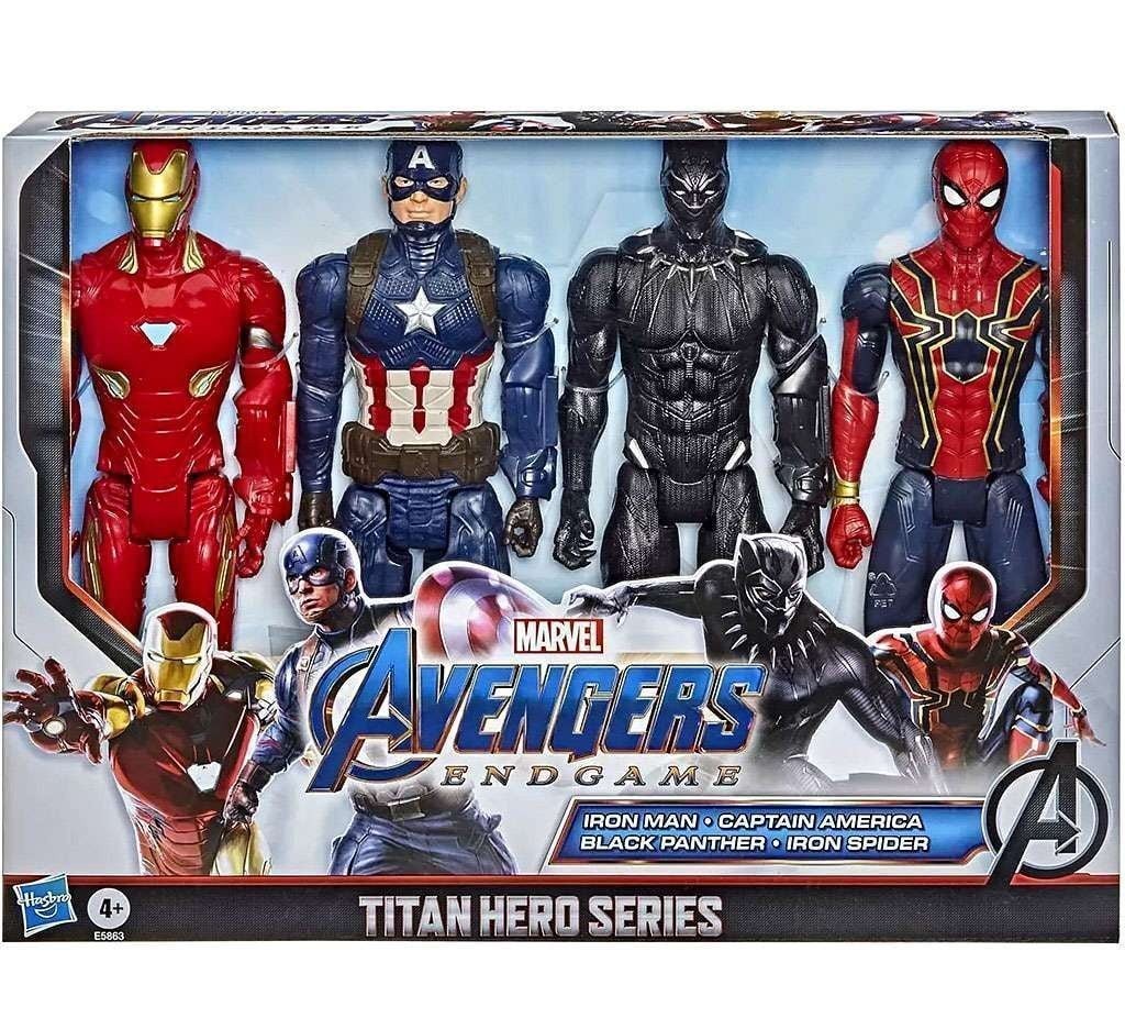Marvel Avengers: Titan Hero Series Captain America, Iron Spider, Black