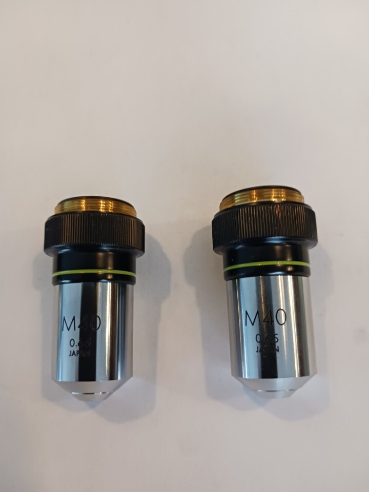Olympus M40 .65 Microscope Objectives. Set of 2. Mint Condition