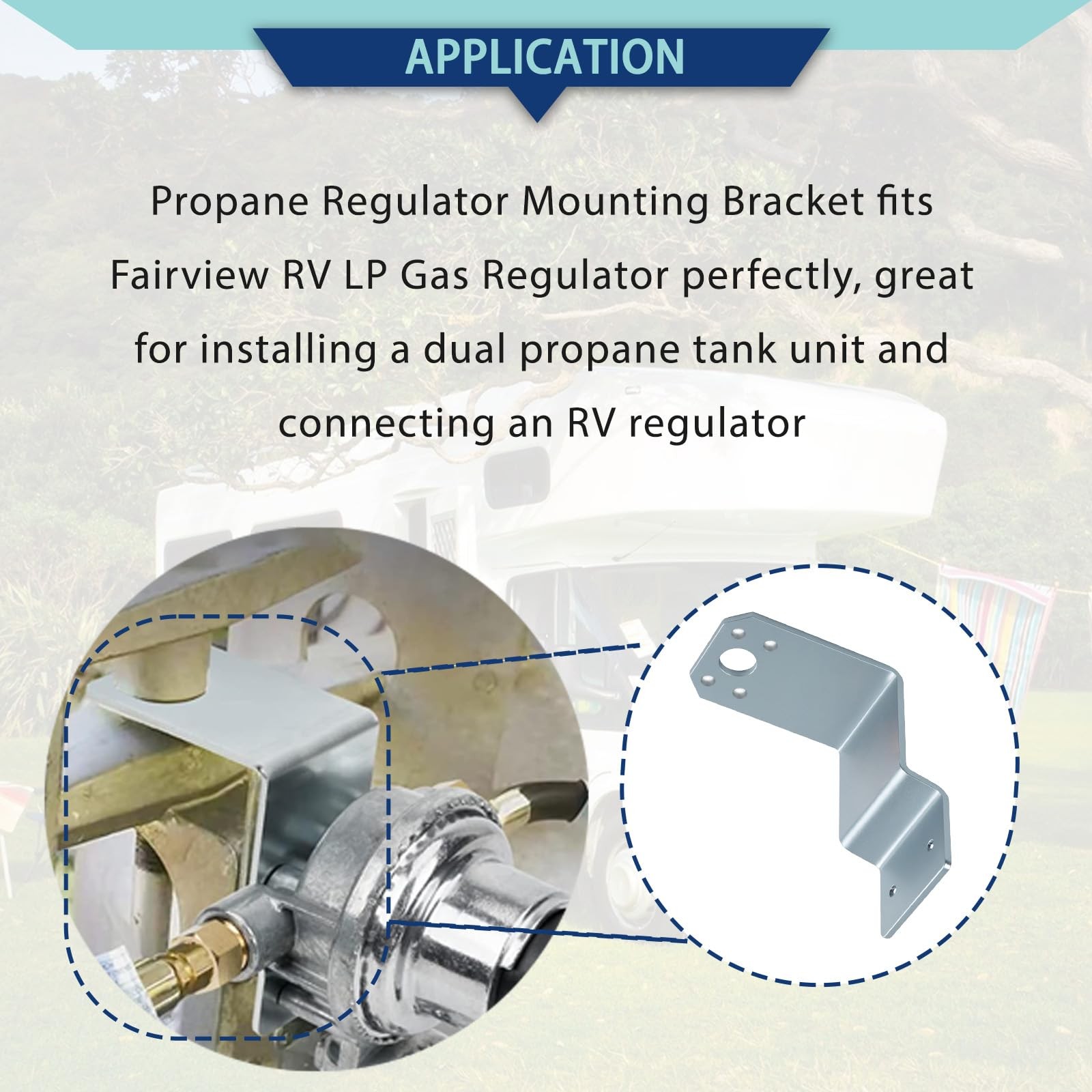 Universal L-Mount Regulator Mounting Bracket,Fits Fairview Regulators, Silver