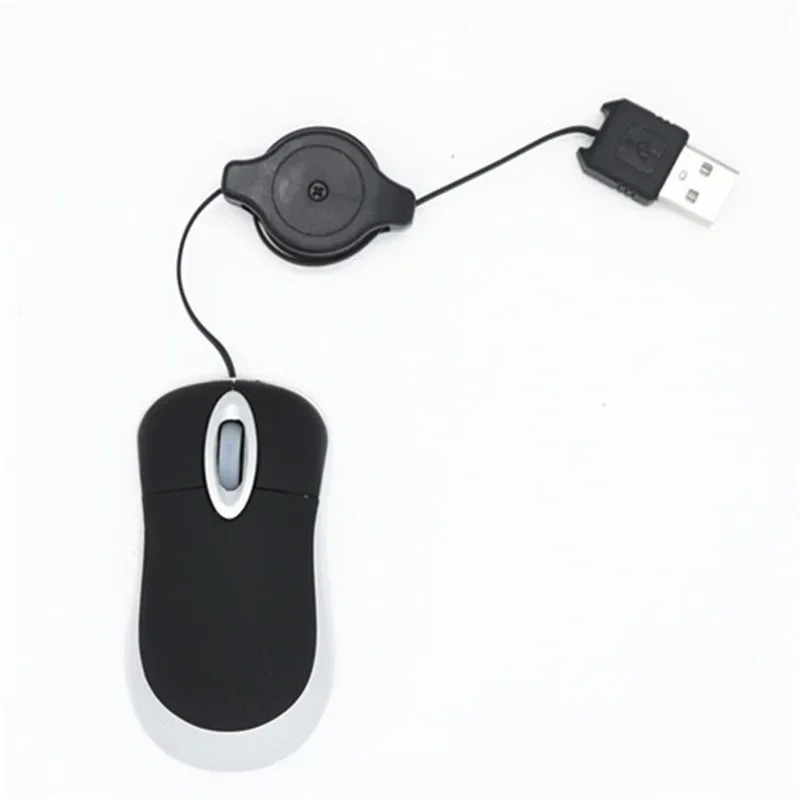 New Mini Retractable USB Optical Scroll Wheel PC Laptop Notebook Mouse Mice Us
