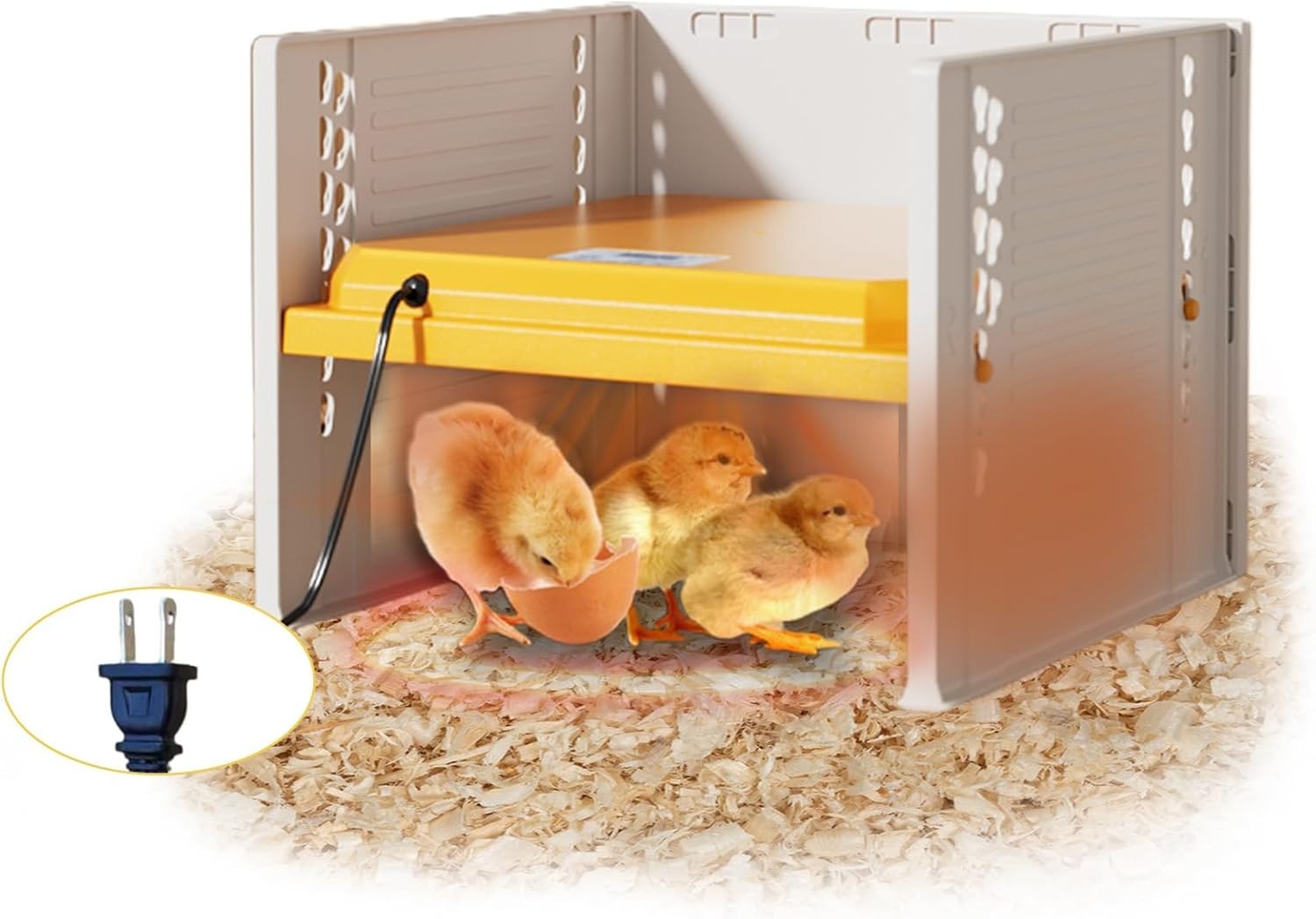 Brooder Box for Chicks, - Chicken Heater, Poultry Brooder with Heaters for