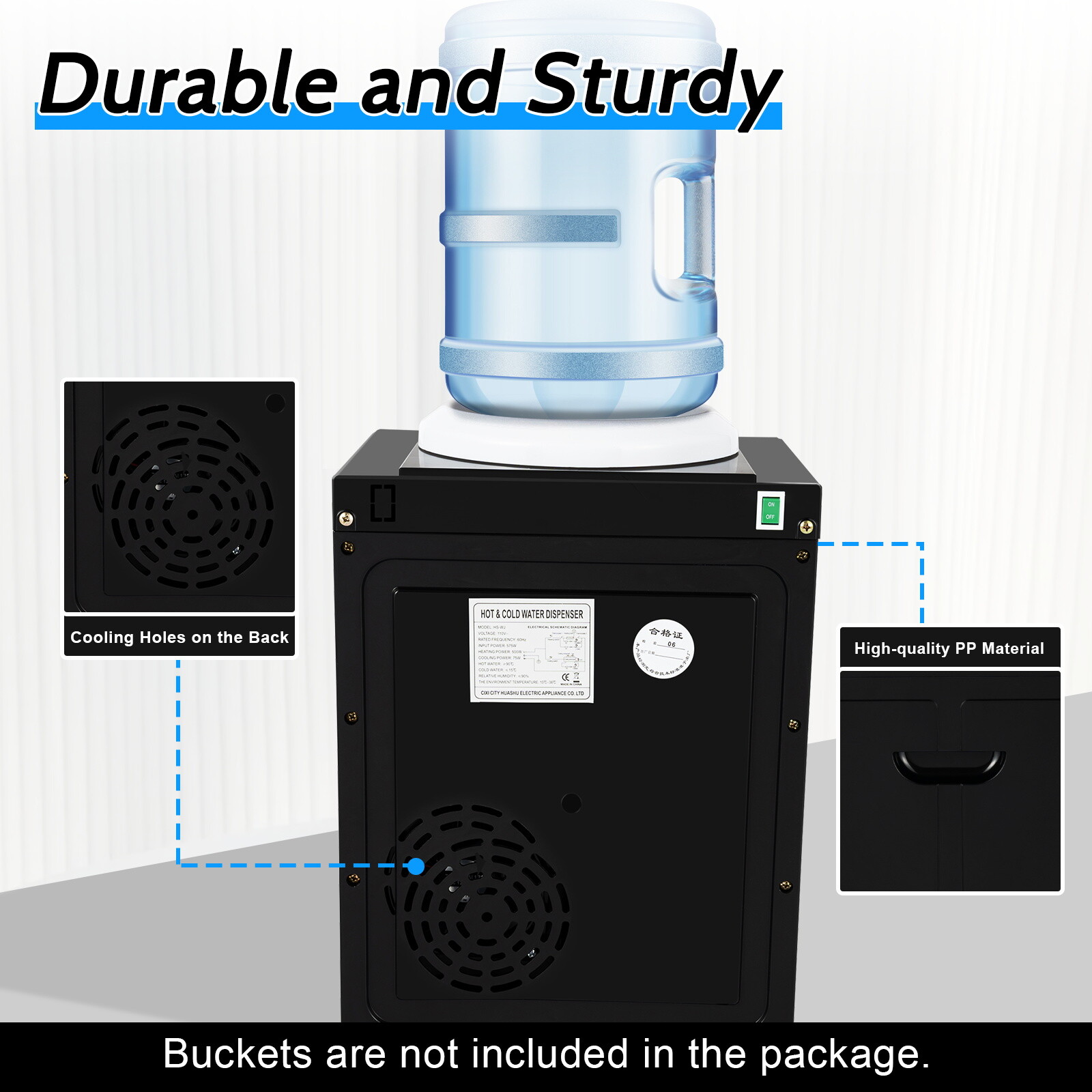 Top Loading Countertop Water Dispenser Hot Cold Water Cooler Drinking Machine