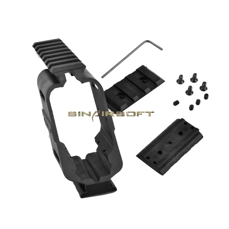 Universal Tactical Pistol Scope Sight Laser Light 20mm Mount Mounts Quad Airsoft