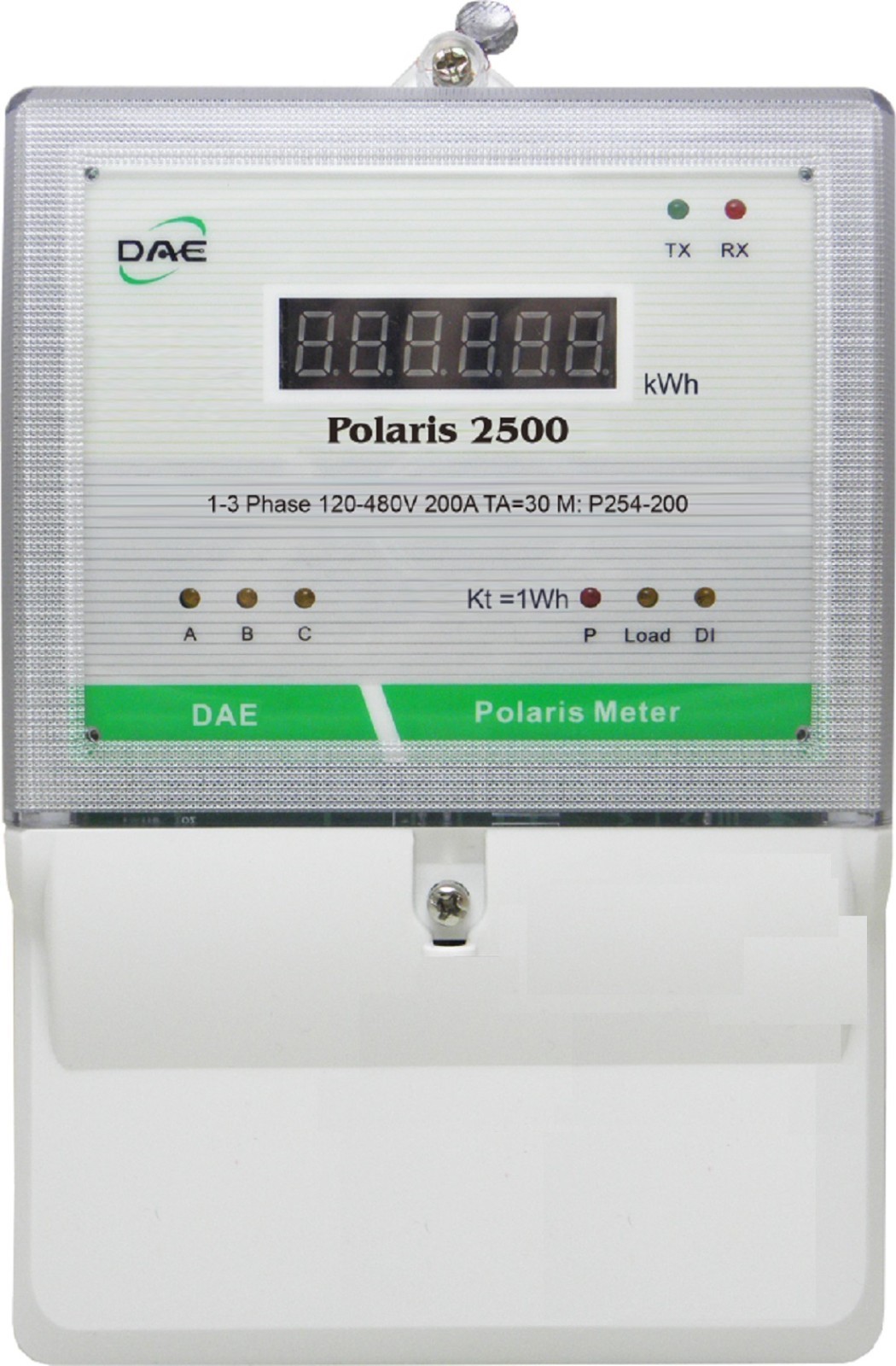 DAE P254-200 UL CTEP kWh Smart Submeter, 1-3 Phase, 2-200A, 120-480V, RS485, no