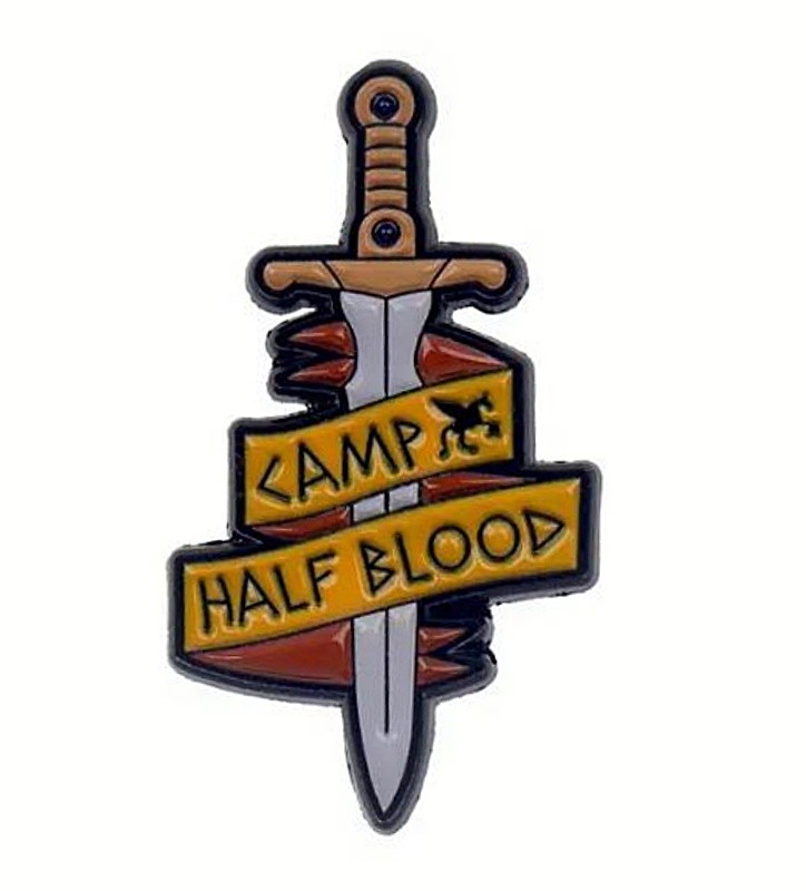 Camp Half Blood Percy Jackson Sword Logo Books Movie & TV Metal Enamel Pin Ver 2