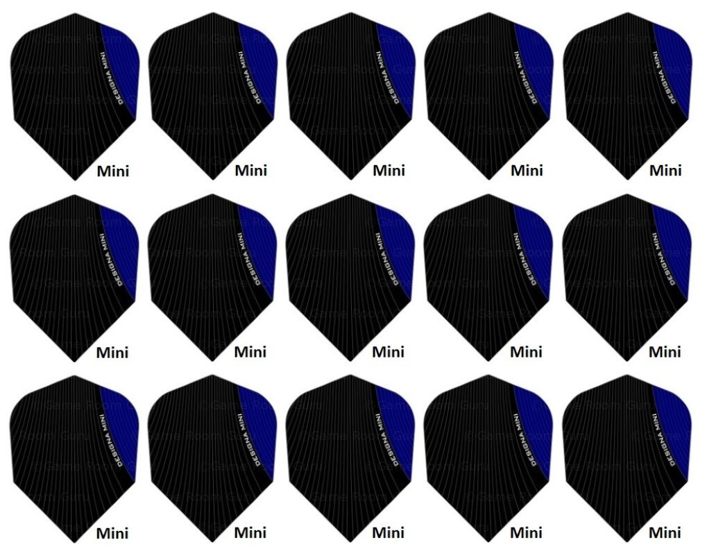 5 New Sets DSX 100 Micron Mini Standard Dart Flights - Ships w/ Tracking - Blue