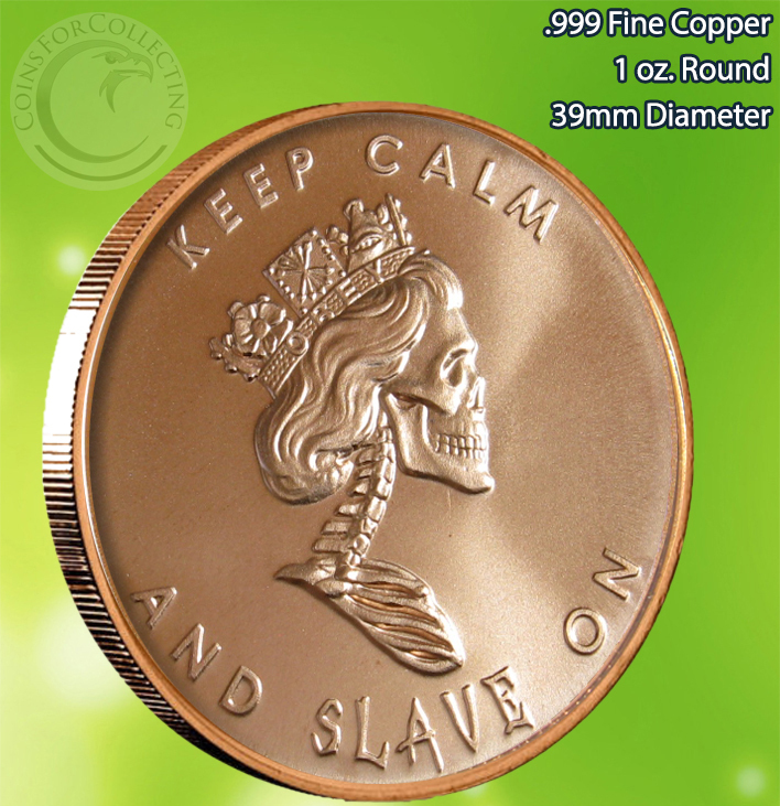 "2013 Slave Queen" 1 oz .999 Copper Round Very Limited and Rare