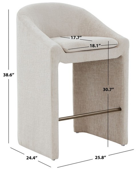 Safavieh KAGAN CHENILLE BARSTOOL, Reduced Price 2172782384 SFV4858A