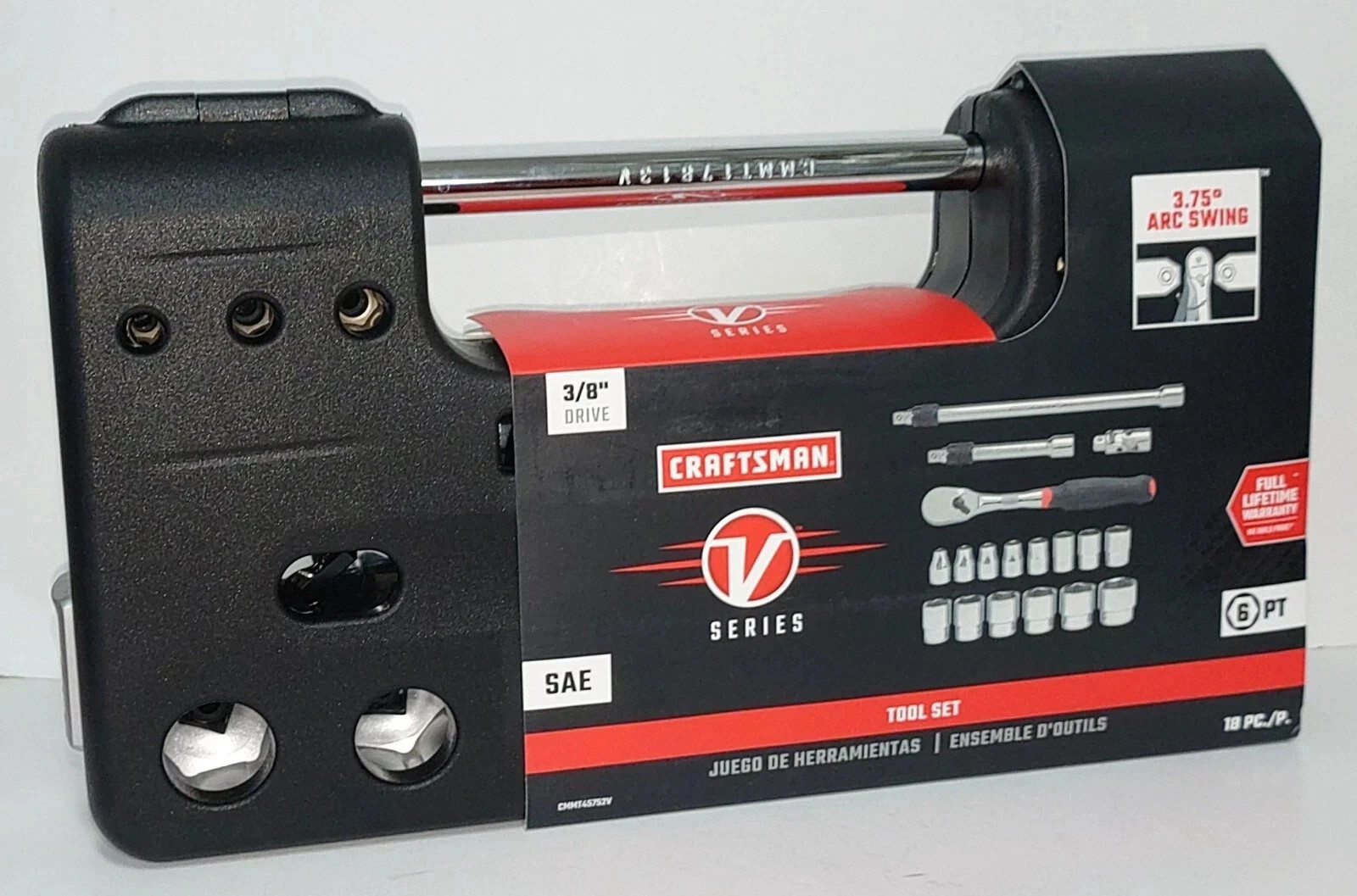 Craftsman V Series 3/8" Drive SAE 6 Point 18 Piece Socket Set CMMT45752V