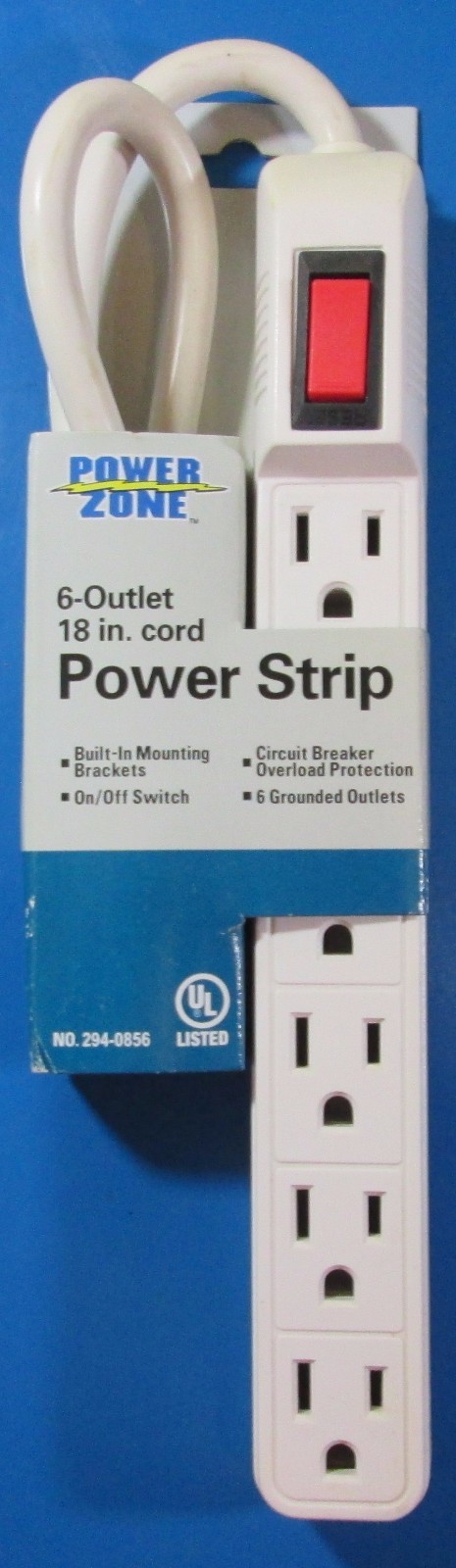Powerzone 6-Outlet 18 in. Cord Power Strip