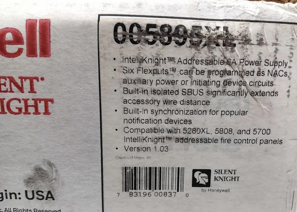 SILENT KNIGHT 5895XL POWER MODULE/6 AMP/6 CIRCUITS (NEW / FACTORY SEALED BOX)