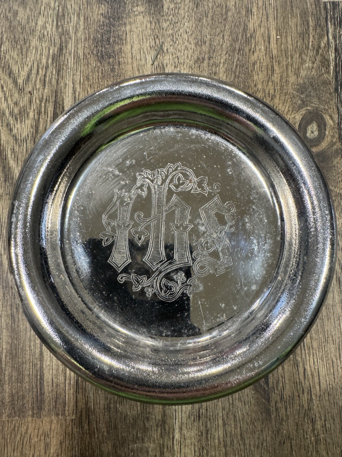 2 Eucharistic Serving Plate Small Silver Plated