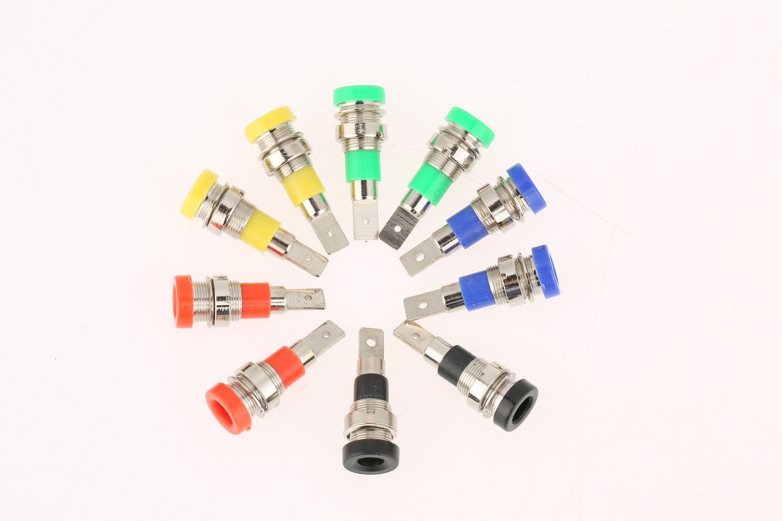10 PCS Mixed Color Banana Socket 4.0mm Jack For Panel Mounting Test Probes New