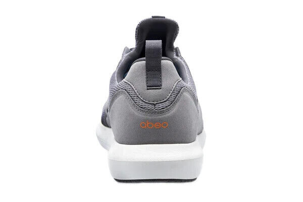 ABEO Men's Everett Sneakers Walking Shoes Ash-Orange Orthotic Friendly NIB