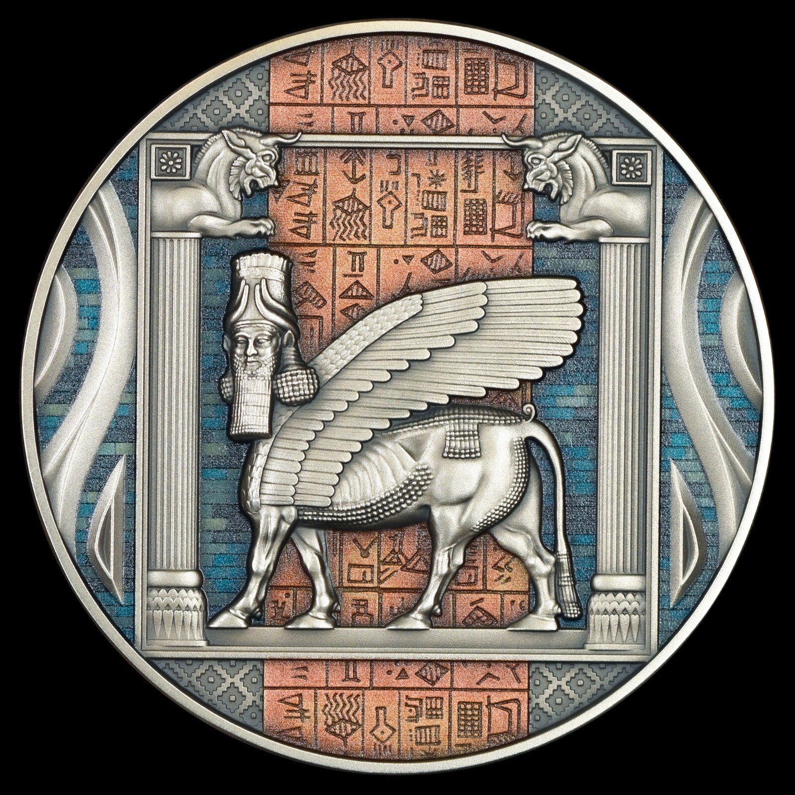 2023 SUMERIAN CIVILIZATION 2oz .999 Silver Colorized/Antiqued MINTAGE 300 ONLY
