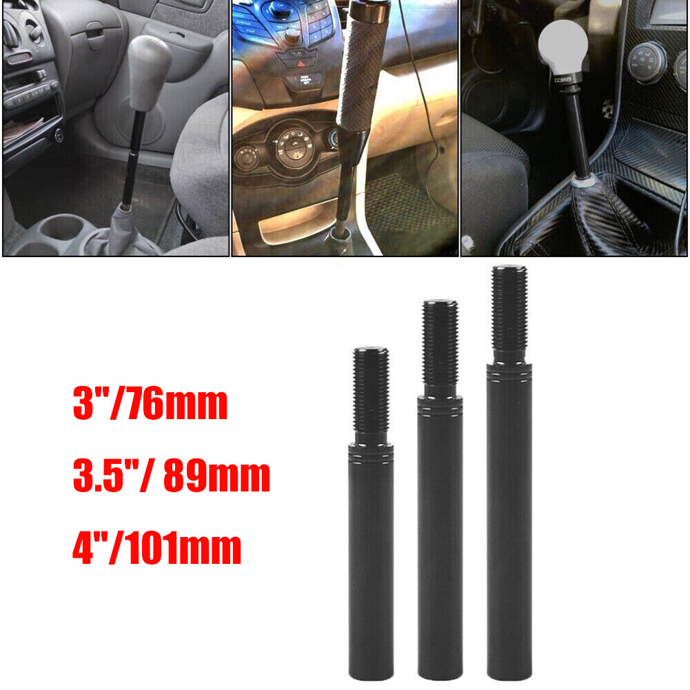 3" /3.5" /4" Black Shift Knob Extension For Manual Gear Shifter Lever Stick