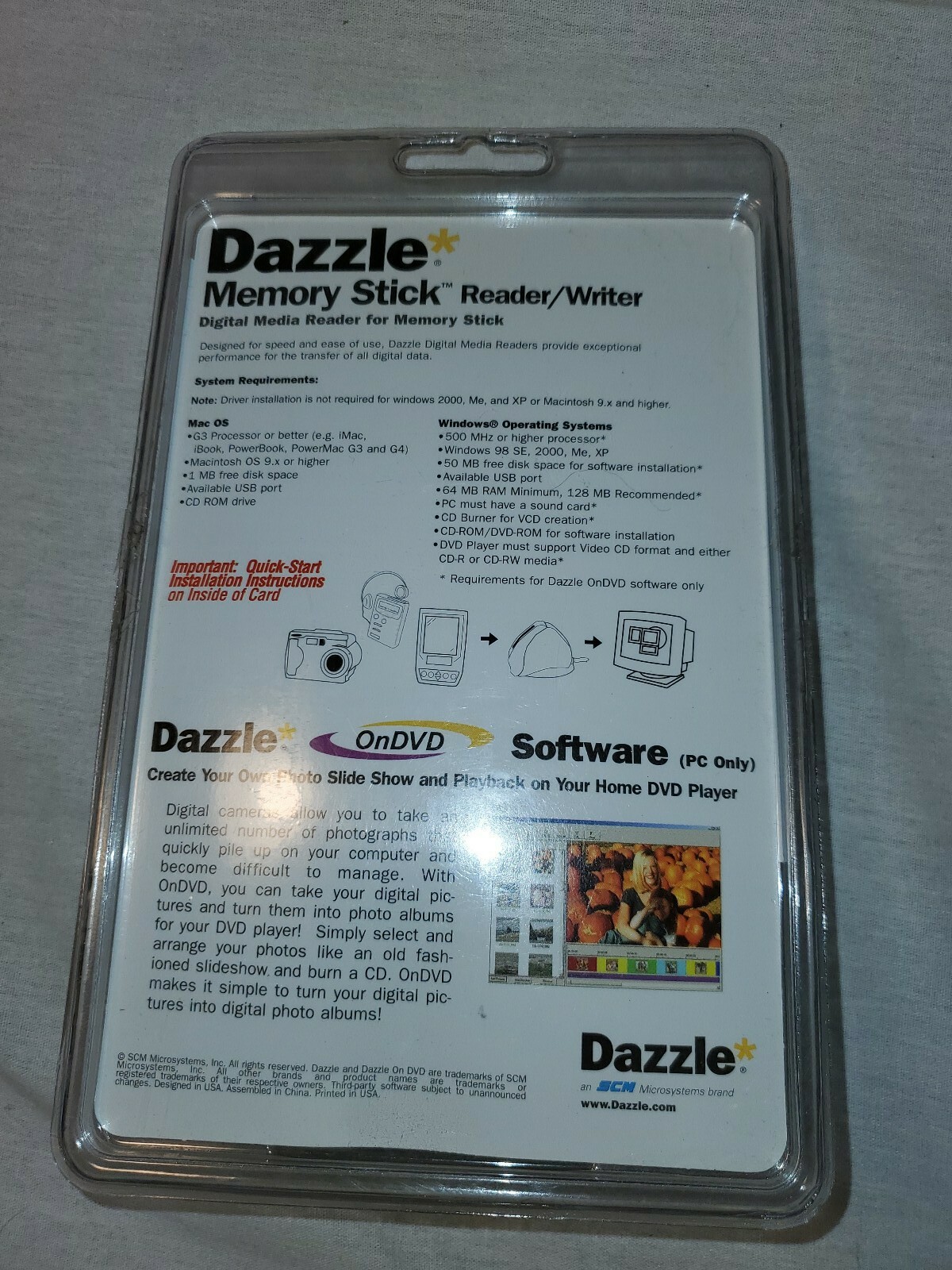 L505 new Dazzle CompactFlash Reader/Writer Digital Media Read Software DM-8000
