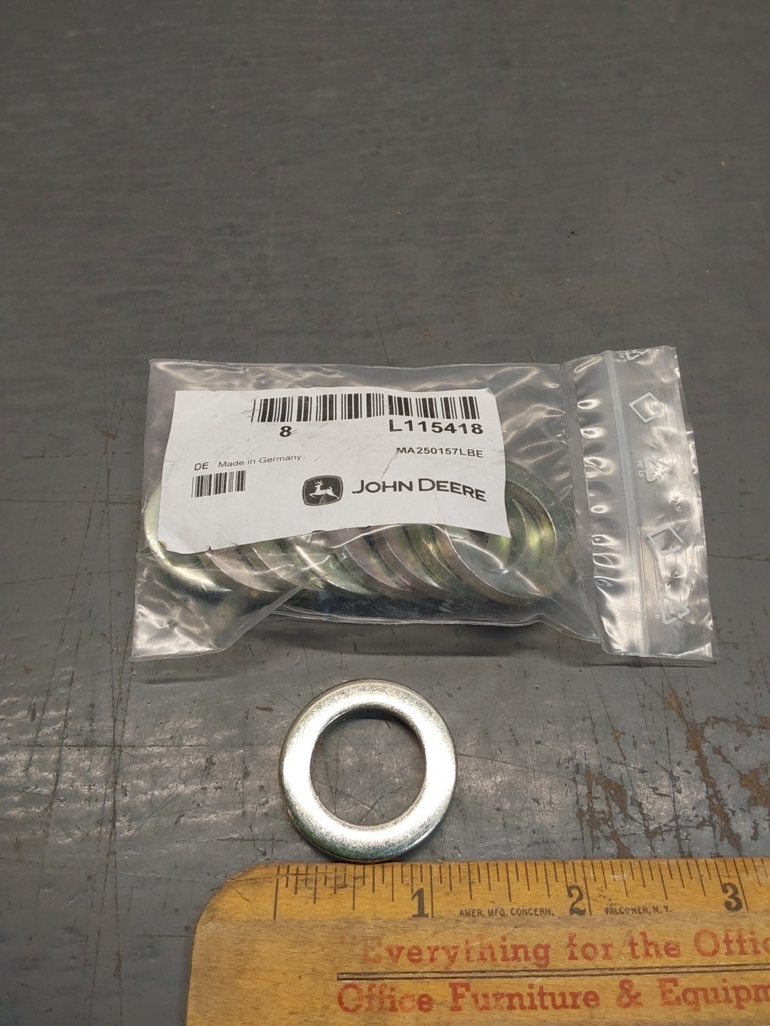 8/PACK Genuine John Deere L115418 Washer